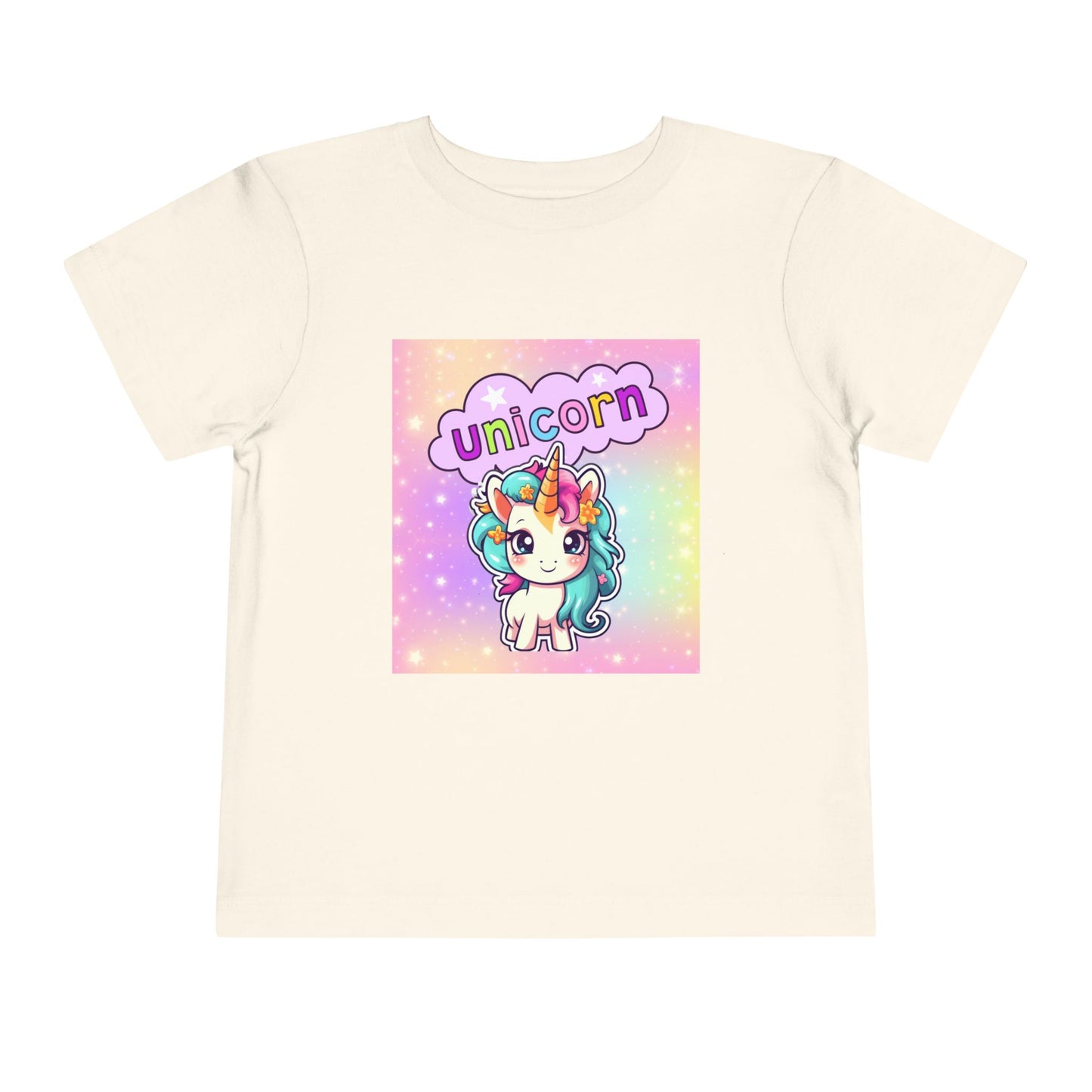 Toddler Unicorn T-Shirt Baby, Unicorn Kids Tee Rainbow Background, Shirt for Toddlers, Cute Toddler Unicorn Clothing, Magical Unicorn Toddler Apparel.