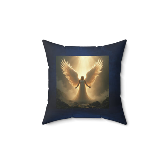 Beautiful Angel Pillow, Angelic Square Pillow, Spiritual Home Decor, Divine Angel Pillow, Peaceful Accent Pillow, Religious gift, Christmas Gift.