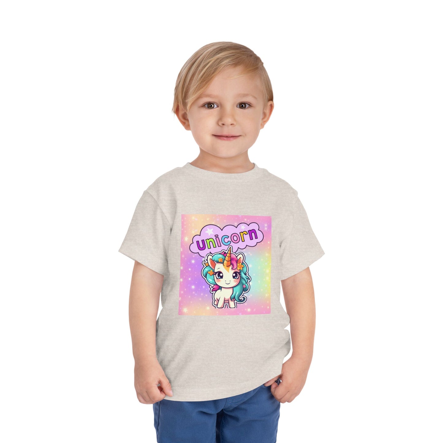 Toddler Unicorn T-Shirt Baby, Unicorn Kids Tee Rainbow Background, Shirt for Toddlers, Cute Toddler Unicorn Clothing, Magical Unicorn Toddler Apparel.