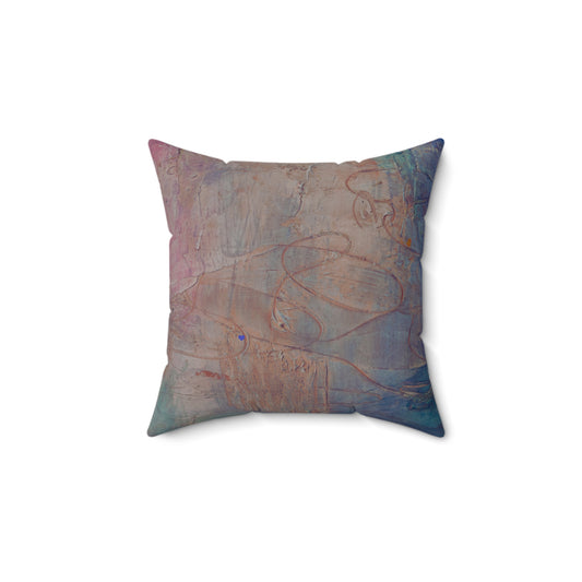 Elves in Love Pillow, Faux Suede Square Pillow, Marble Swirl Pillow, Fantasy-Themed Pillow Romantic, Elves Pillow, Marble Design Throw Pillow, Fantasy Home Decor.