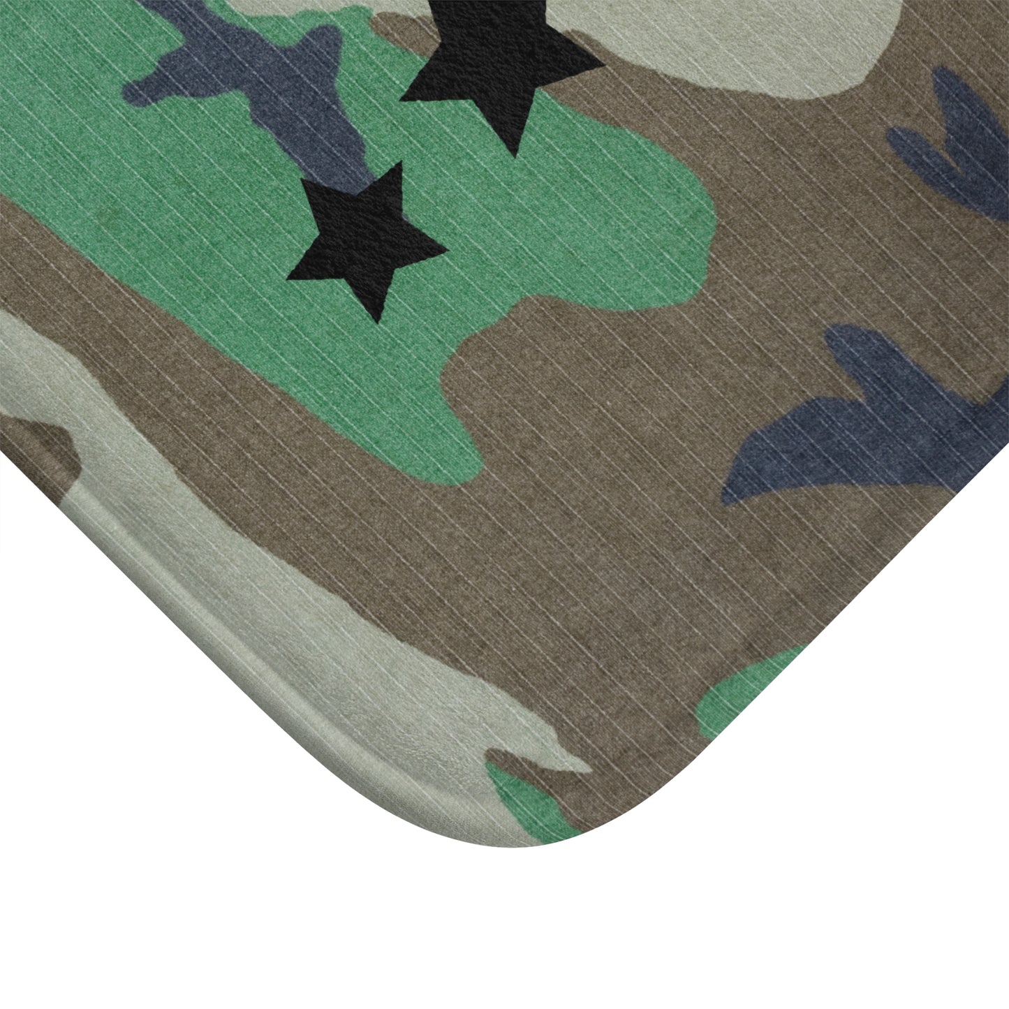 Camouflage bathmat, camo print decor, camo stars bathmat, Military bath decor, camo bathroom mat, non-slip bathmat, patriotic bath decor, camouflage bathroom accessories,  Bath Mat