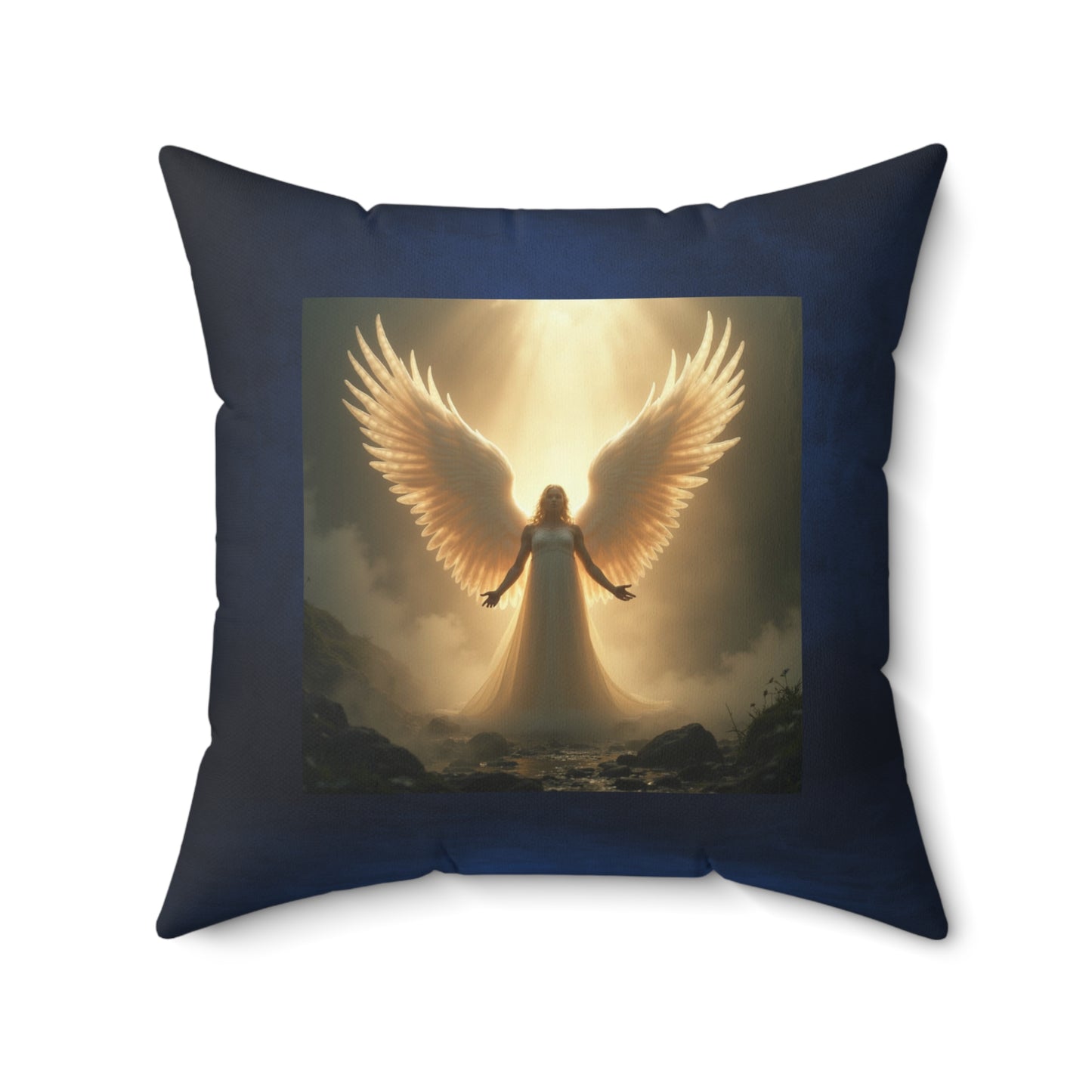 Beautiful Angel Pillow, Angelic Square Pillow, Spiritual Home Decor, Divine Angel Pillow, Peaceful Accent Pillow, Religious gift, Christmas Gift.