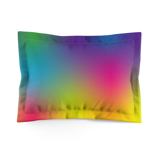 Dark Rainbow Pillow Sham, Standard Pillow Cover, Bold and Stylish Pillow Sham, Modern Bedding Essentials, Boho Chic Pillow Sham, Colorful Yet Subtle Décor.