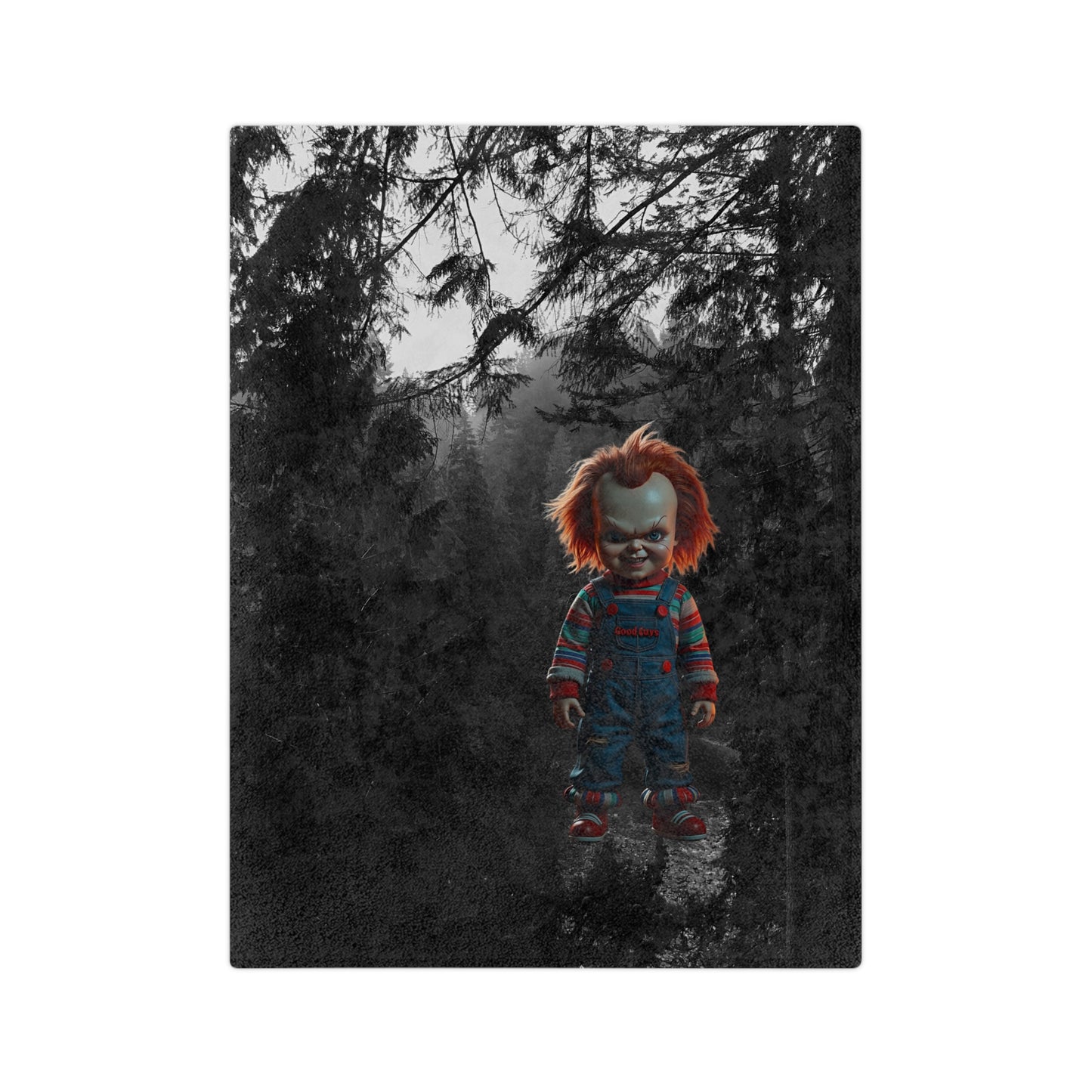 Chucky Throw Blanket, Horror Movie Blanket, Spooky Blanket, Halloween Gift, Lover of Horror Movies Blanket, Scary Blanket, Velveteen Microfiber Blanket