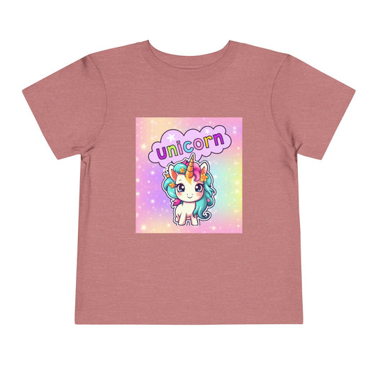 Toddler Unicorn T-Shirt Baby, Unicorn Kids Tee Rainbow Background, Shirt for Toddlers, Cute Toddler Unicorn Clothing, Magical Unicorn Toddler Apparel.