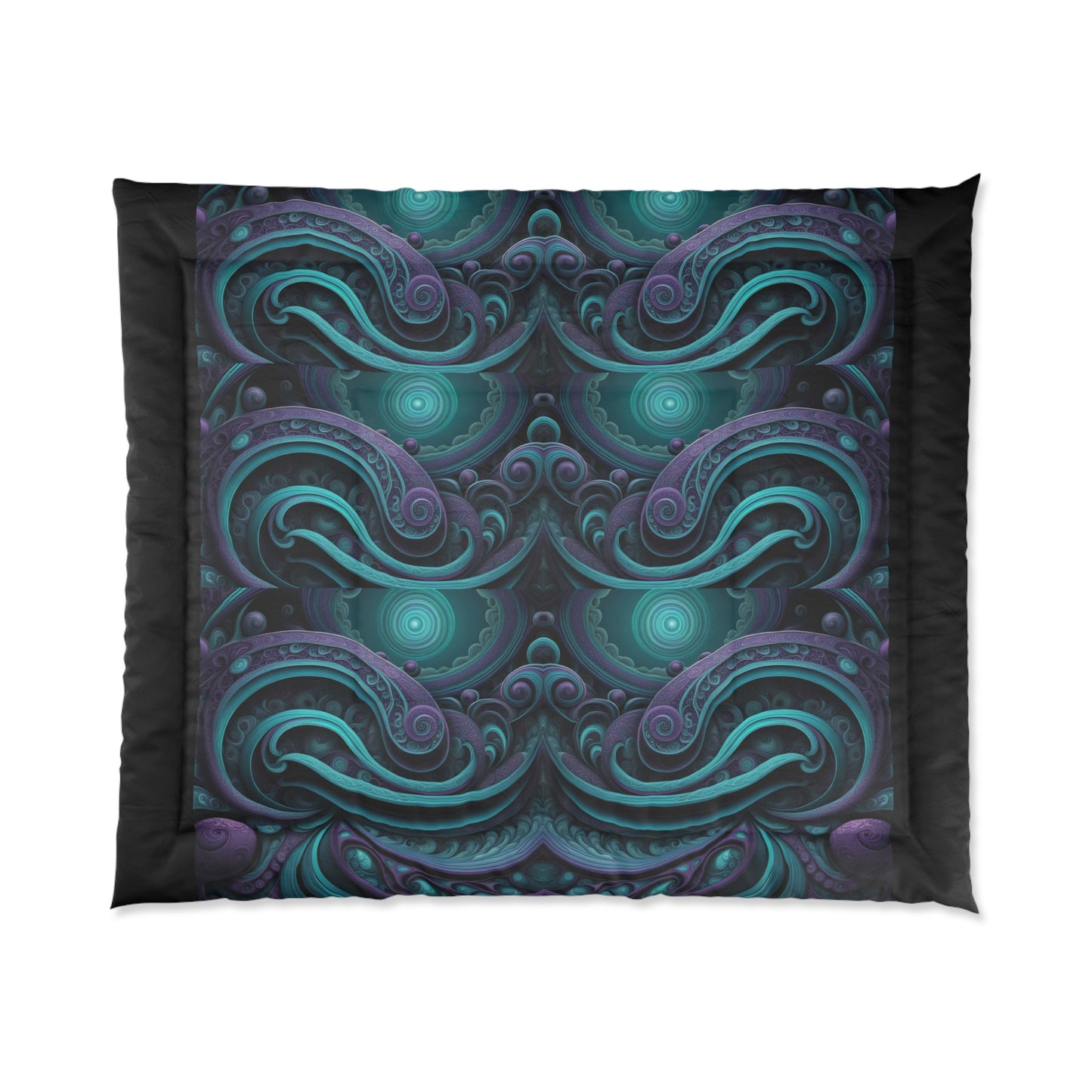 Teal and Purple Comforter Paisley Microfiber Comforter Elegant Paisley Bedding Teal and Purple Bedspread Paisley Pattern Comforter, Queen Comforter, King comforter.