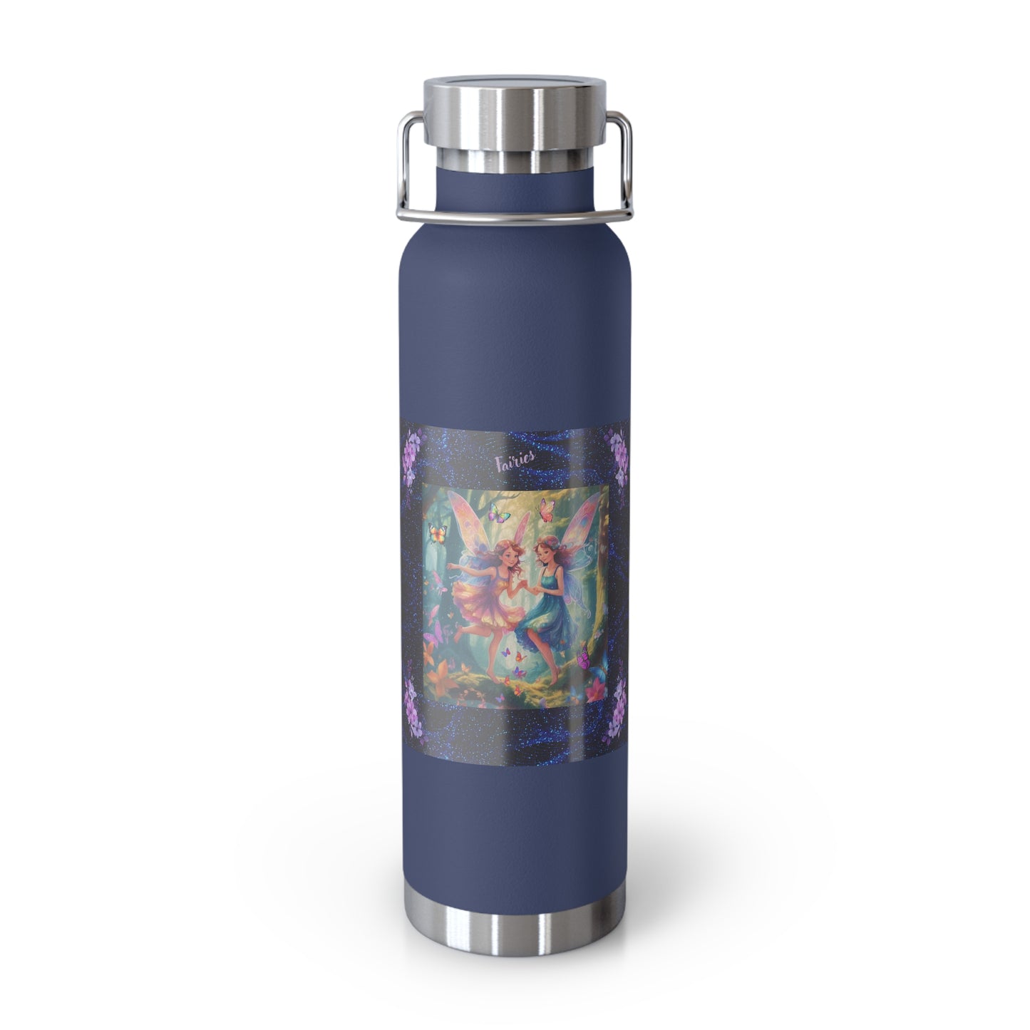 Fairies Bottle 22oz, Fairies' Drinking Bottle, Drinking Bottle for School, Copper Vacuum Insulated Bottle, Hot and Cold Beverage Bottle, Eco-Friendly Fairies' Bottle, 22oz