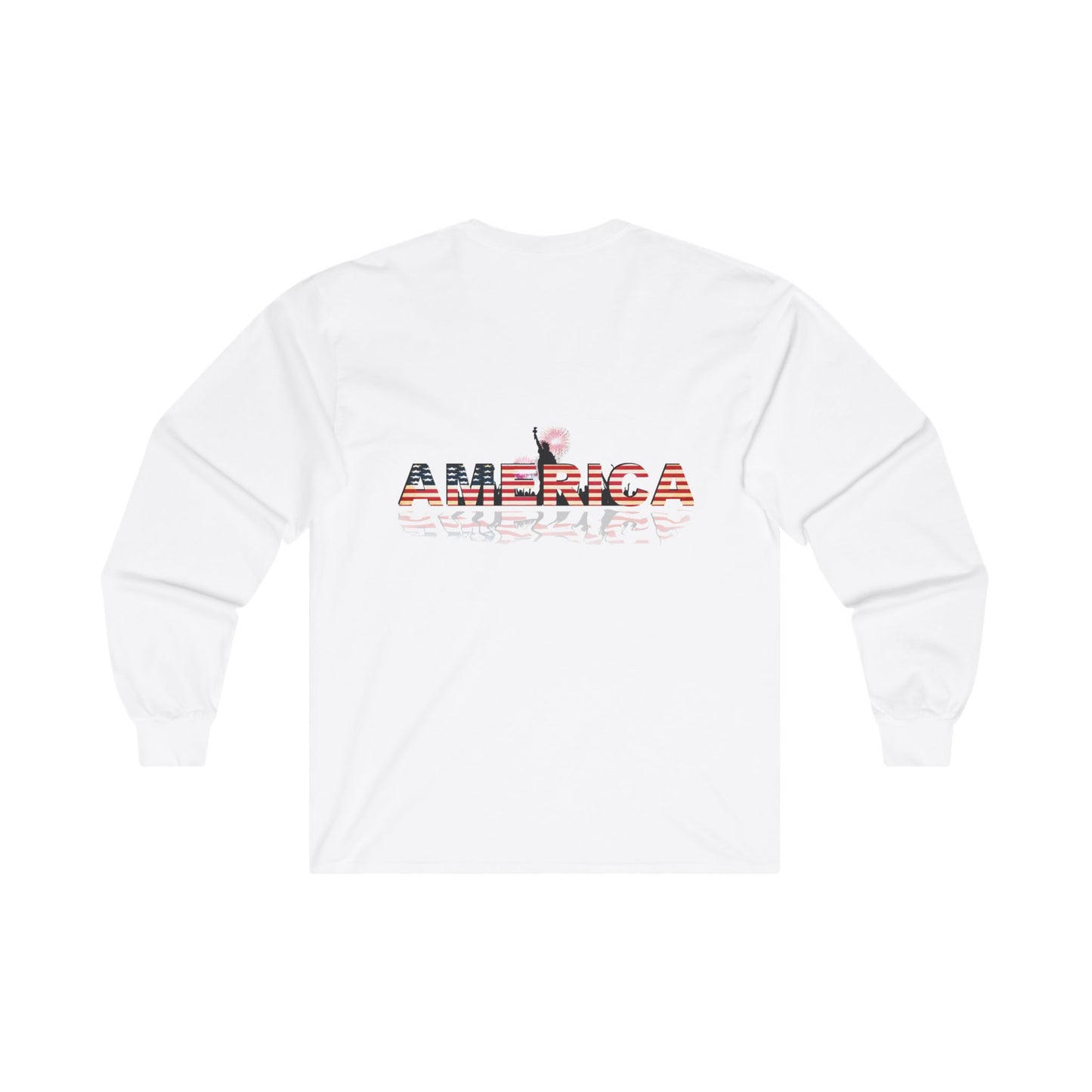 Patriotic long-sleeve, Army support shirt, patriotic design, Statue of Liberty shirt, America shirt, military pride clothing, patriotic apparel, freedom tee, USA long-sleeve,