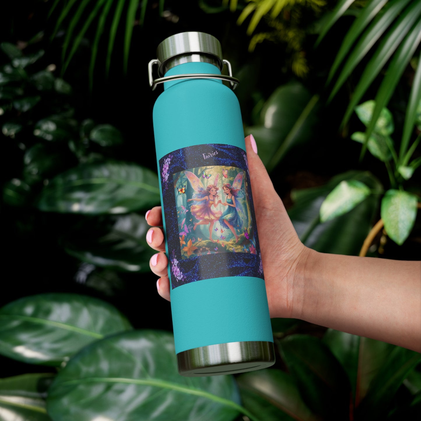 Fairies Bottle 22oz, Fairies' Drinking Bottle, Drinking Bottle for School, Copper Vacuum Insulated Bottle, Hot and Cold Beverage Bottle, Eco-Friendly Fairies' Bottle, 22oz