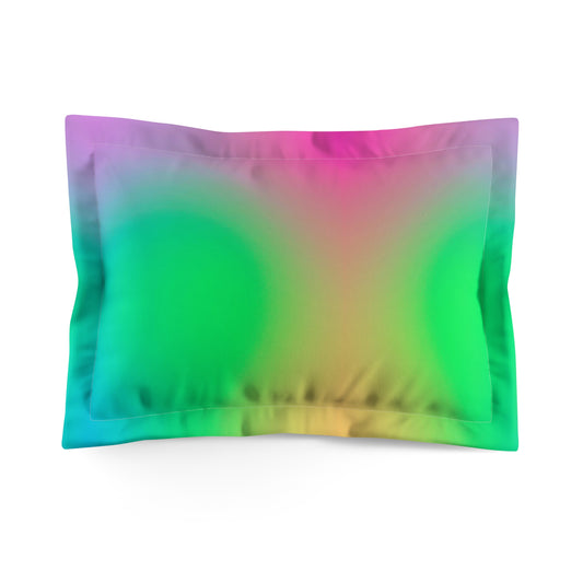 Rainbow Pillow Sham, Yellow Green Pink Pillow Cover, Colorful Pillow Sham, Pastel Pillow Accent, Cheerful Pillow Sham Design, Bedroom Accessories.