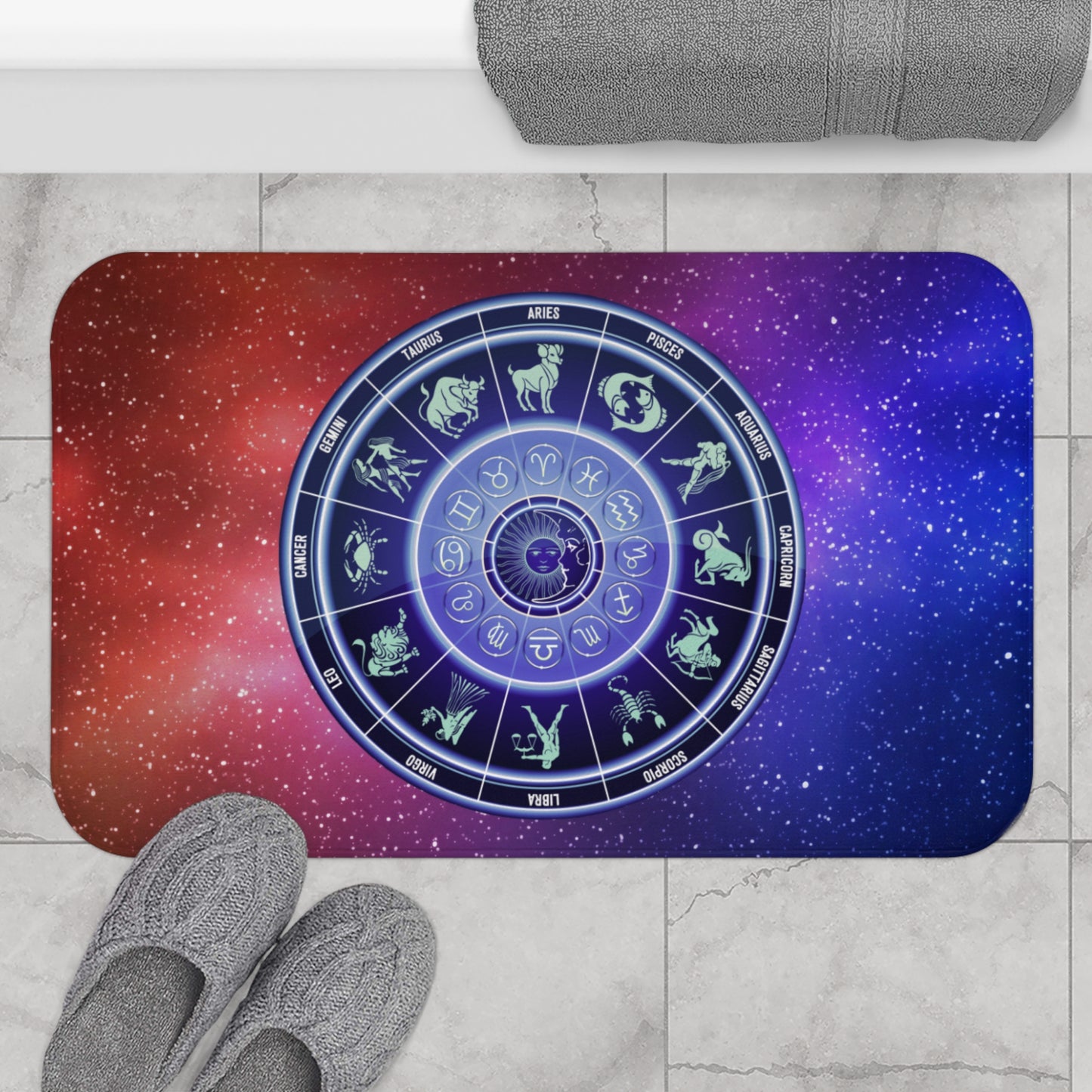 Birth Signs Bathmat, Zodiac Bathmat, Astrology Bathroom Decor, Celestial Bathroom Mat, Personalized Zodiac Bathmat, Birth Signs Bathroom, Accessories Soft Absorbent Bathmat, Zodiac Sign Bathmat.