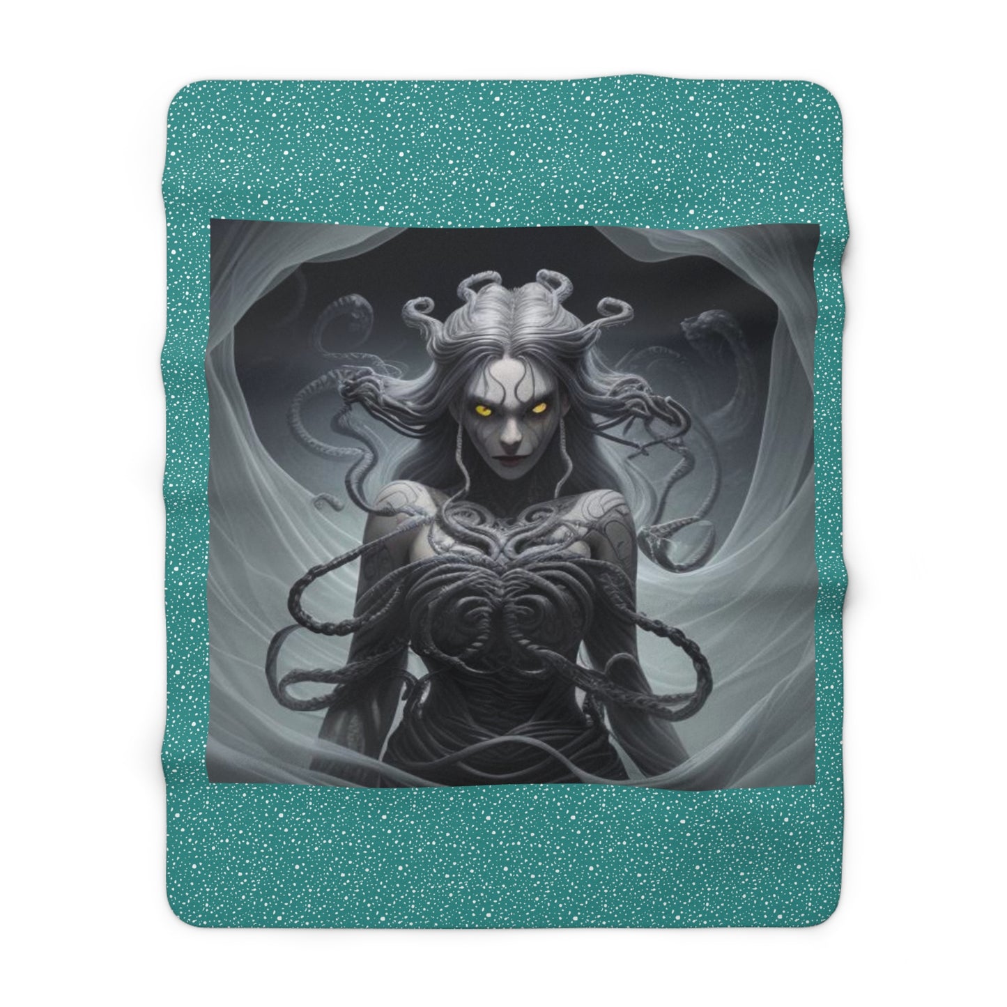 Medusa Blanket, Mythological Home Decor, Greek Mythology Throw Blanket, Medusa Design Blanket, Sherpa Fleece Blanket, Decorative Medusa Blanket.