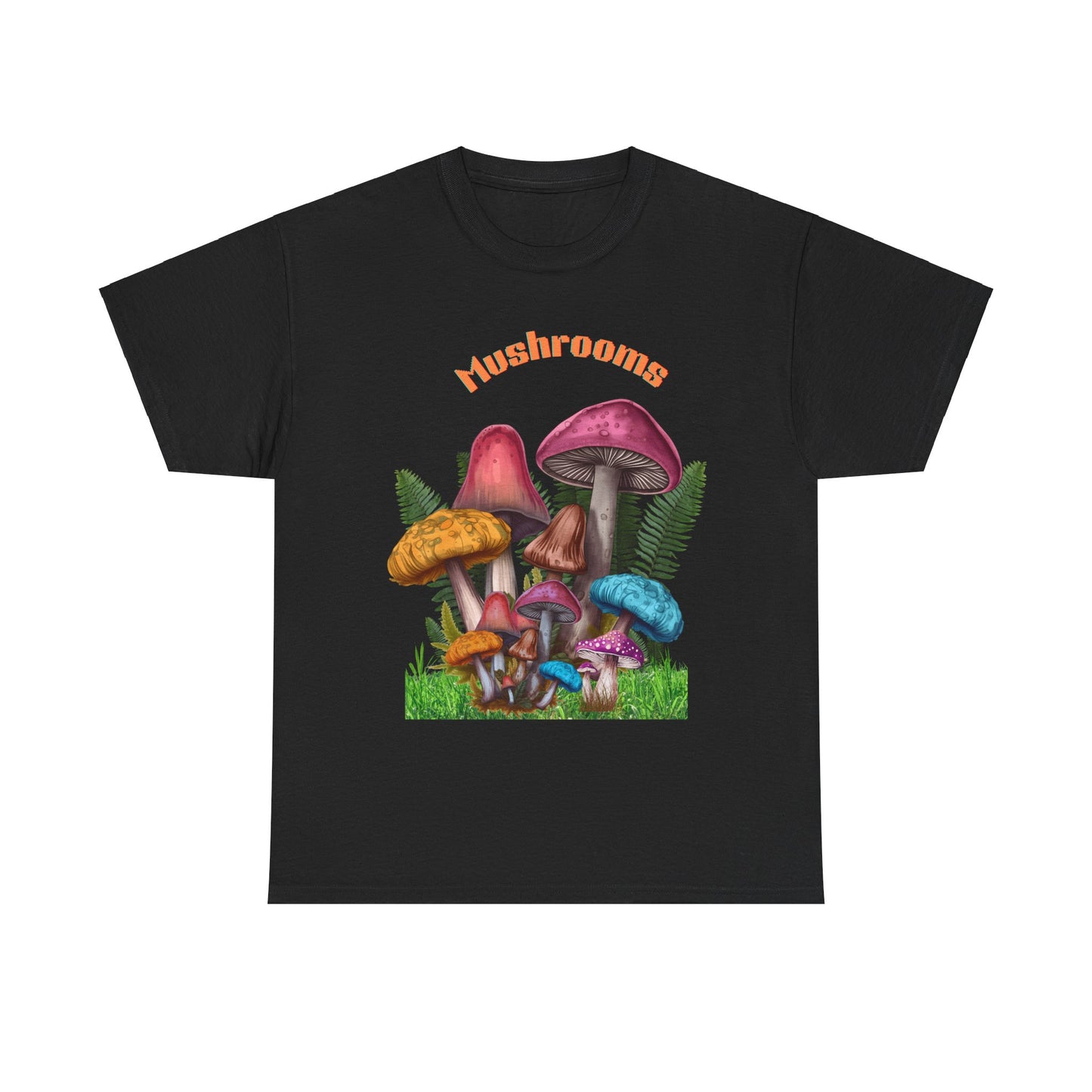 Trippy Mushroom 70s Design Tee, Psychedelic Mushroom Tee, Art Colorful Retro Mushroom T shirt, 70s Themed Nature Tee Design, Hippie Style Mushroom Print Tee, Gift for Mushroom Lovers.