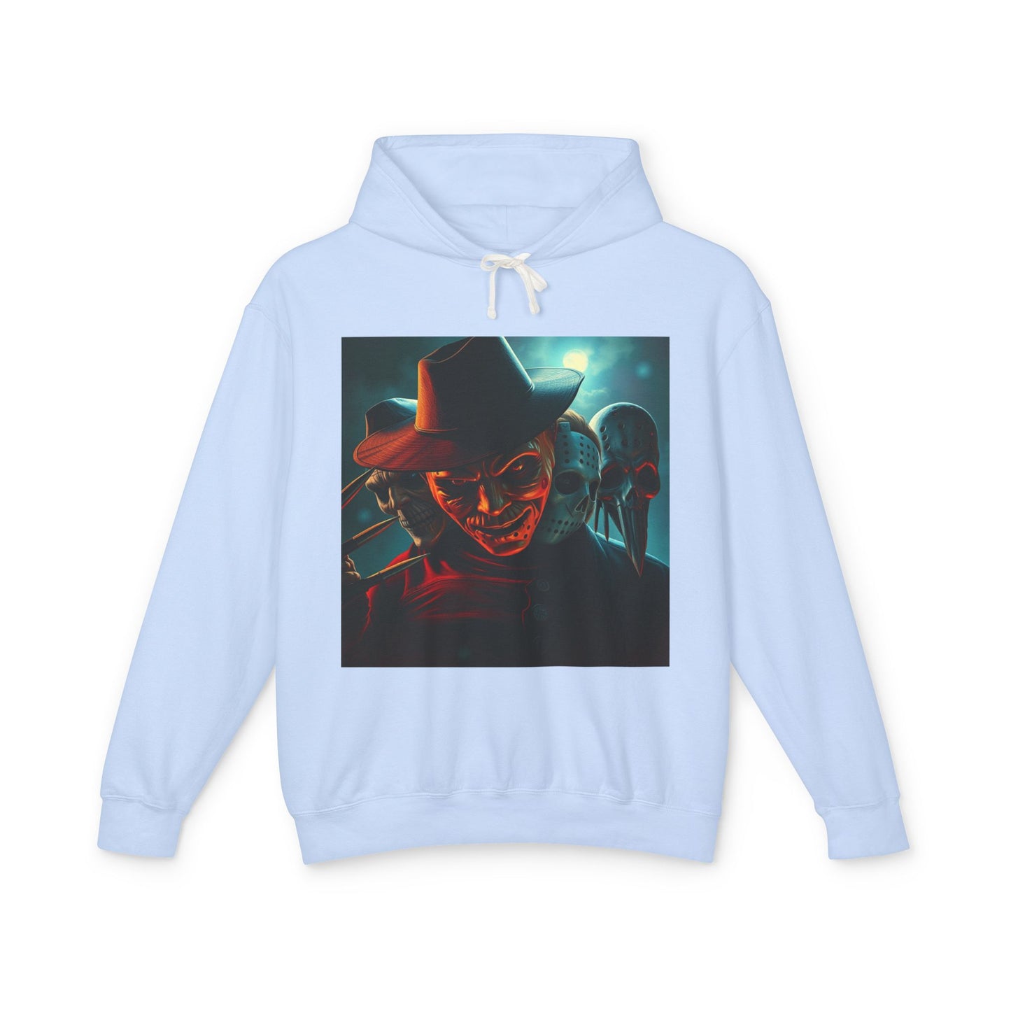 Freddy Krueger Hoodie, Horror Movie Hoodie, Classic Horror Apparel, Jason Voorhees Hoodie, Lightweight Hooded Sweatshirt, Scary Movie Hoodie, Halloween Hoodie, Nightmare on Elm Street Clothing.