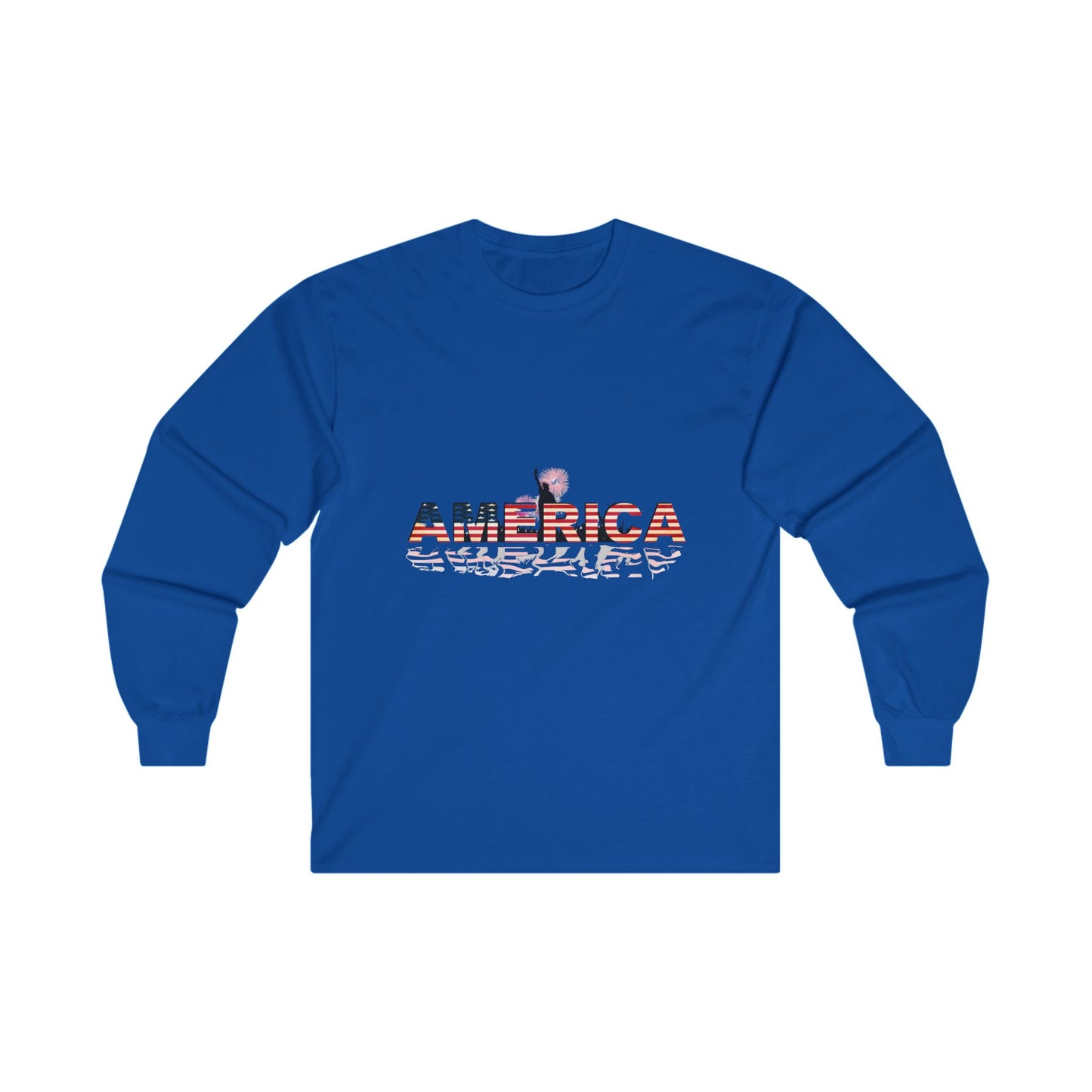 Patriotic long-sleeve, Statue of Liberty Long sleeved tee, America shirt, USA pride shirt, Liberty design, patriotic apparel, American pride clothing, USA long-sleeve.