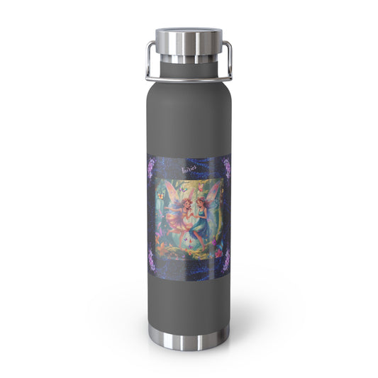 Fairies Bottle 22oz, Fairies' Drinking Bottle, Drinking Bottle for School, Copper Vacuum Insulated Bottle, Hot and Cold Beverage Bottle, Eco-Friendly Fairies' Bottle, 22oz