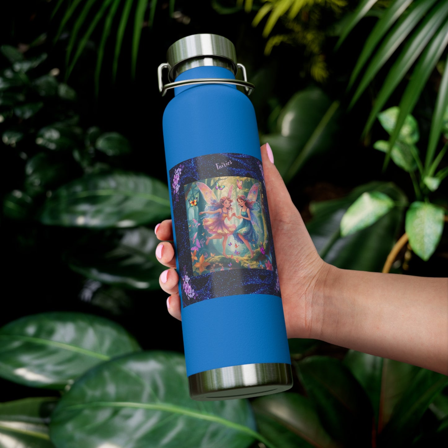 Fairies Bottle 22oz, Fairies' Drinking Bottle, Drinking Bottle for School, Copper Vacuum Insulated Bottle, Hot and Cold Beverage Bottle, Eco-Friendly Fairies' Bottle, 22oz