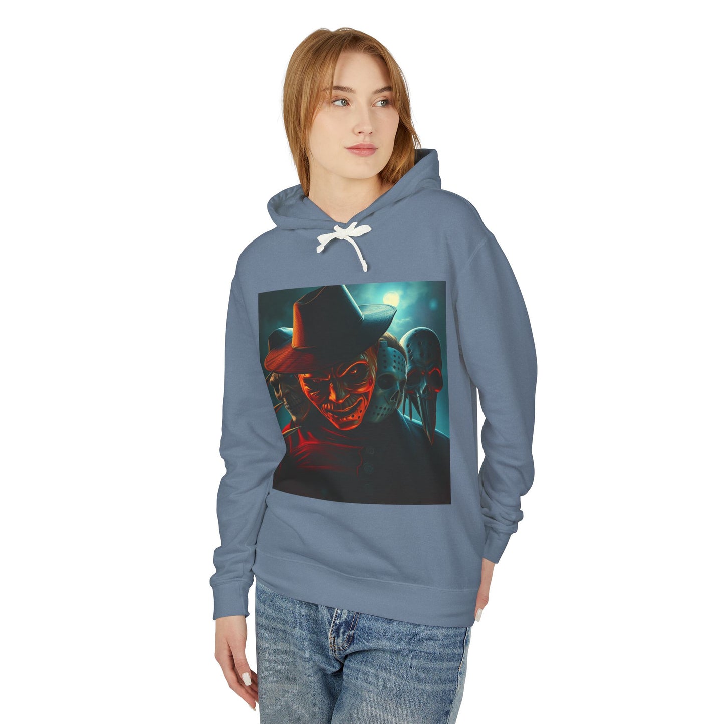 Freddy Krueger Hoodie, Horror Movie Hoodie, Classic Horror Apparel, Jason Voorhees Hoodie, Lightweight Hooded Sweatshirt, Scary Movie Hoodie, Halloween Hoodie, Nightmare on Elm Street Clothing.