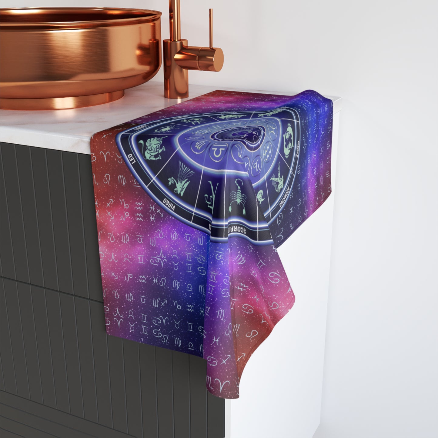 Birth Signs Hand Towel, Zodiac Hand Towel, Astrology Bathroom Decor, Celestial Bathroom Towel, Personalized Zodiac Towel, Birth Signs Bathroom Accessories,