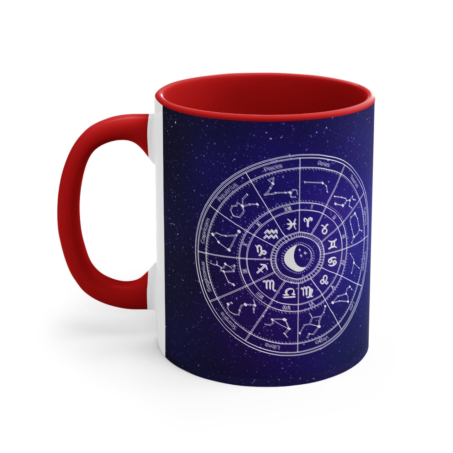 Astrology Coffee Mug, Star Chart Mug, Blue Night Sky Ceramic Mug, Zodiac Birth Chart Mug, Celestial-Themed Coffee Mug, Accent Mugs.