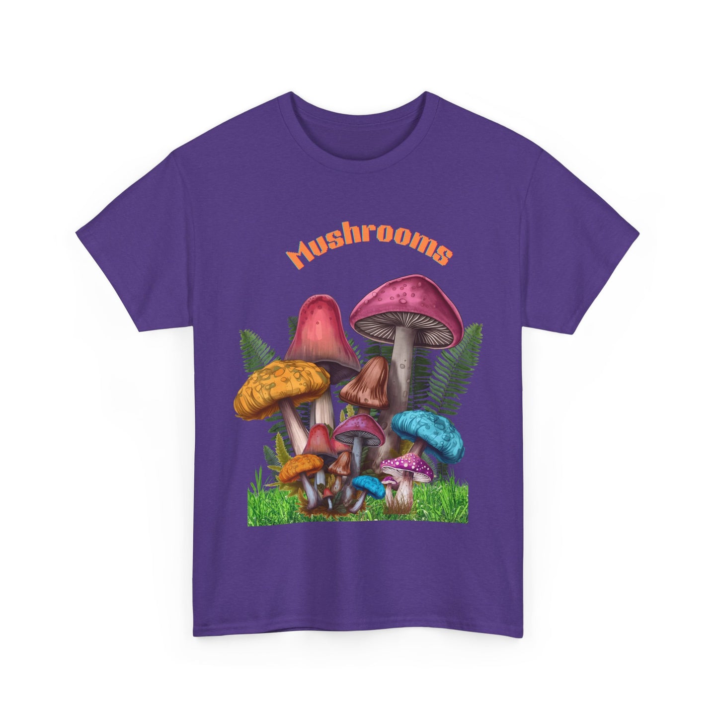 Trippy Mushroom 70s Design Tee, Psychedelic Mushroom Tee, Art Colorful Retro Mushroom T shirt, 70s Themed Nature Tee Design, Hippie Style Mushroom Print Tee, Gift for Mushroom Lovers.