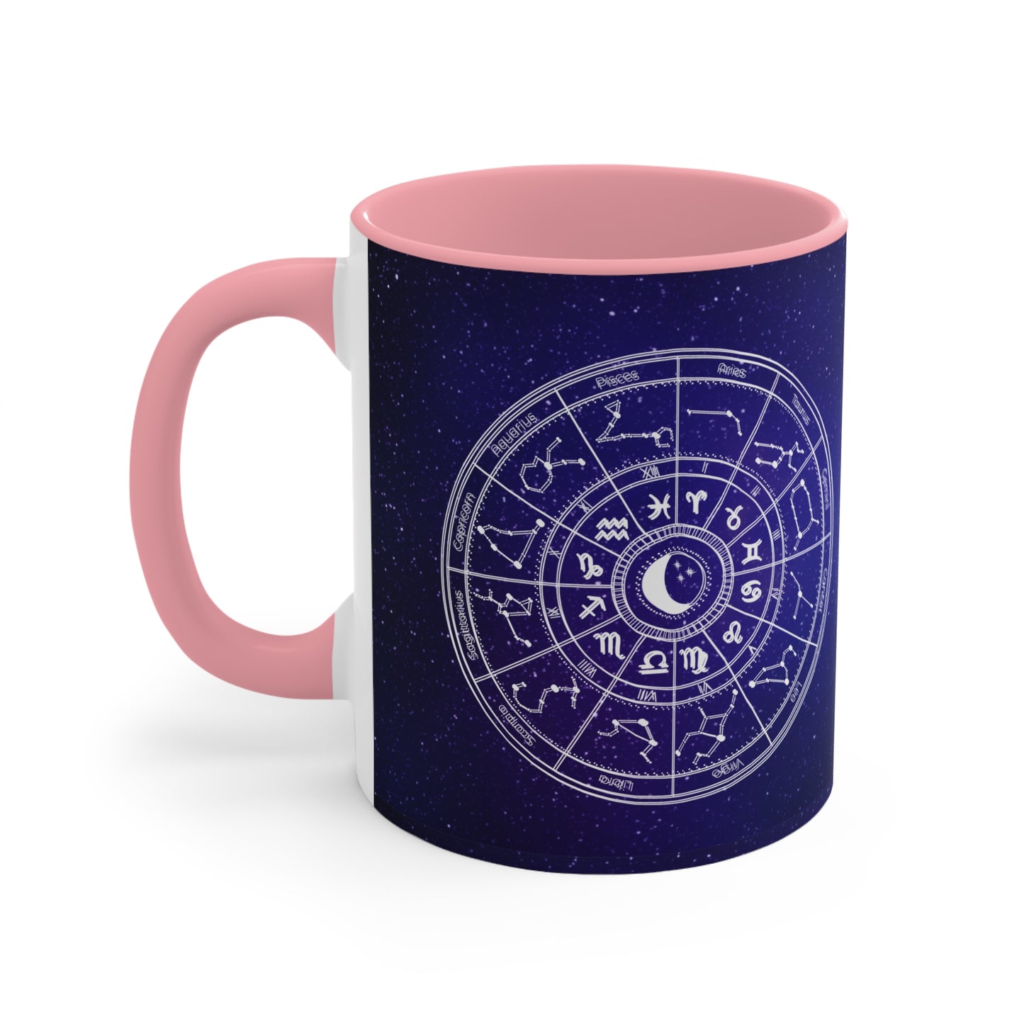 Astrology Coffee Mug, Star Chart Mug, Blue Night Sky Ceramic Mug, Zodiac Birth Chart Mug, Celestial-Themed Coffee Mug, Accent Mugs.