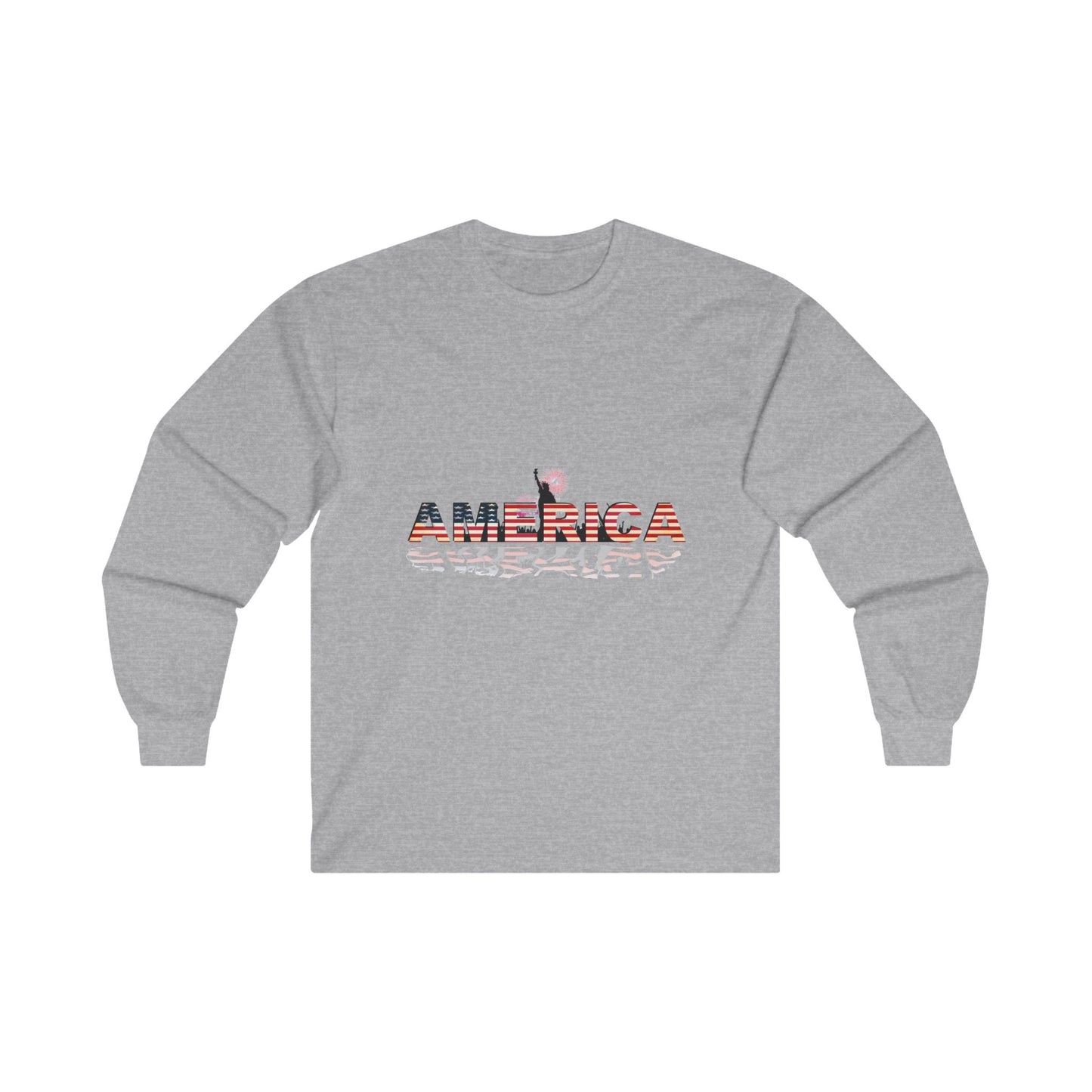 Patriotic long-sleeve, Statue of Liberty Long sleeved tee, America shirt, USA pride shirt, Liberty design, patriotic apparel, American pride clothing, USA long-sleeve.