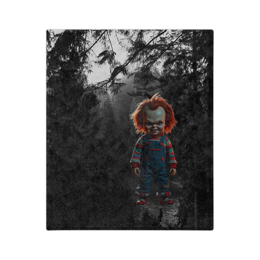 Chucky Throw Blanket, Horror Movie Blanket, Spooky Blanket, Halloween Gift, Lover of Horror Movies Blanket, Scary Blanket, Velveteen Microfiber Blanket