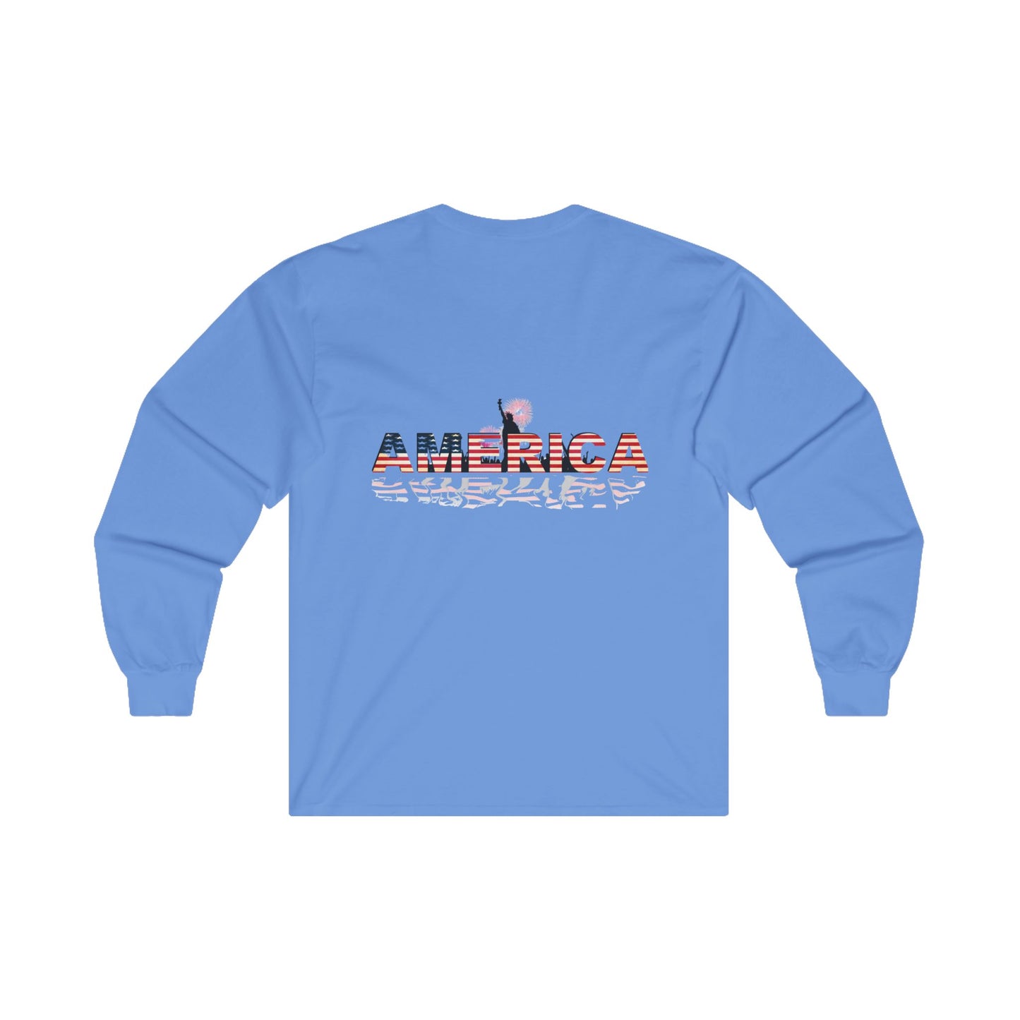 Patriotic long-sleeve, Army support shirt, patriotic design, Statue of Liberty shirt, America shirt, military pride clothing, patriotic apparel, freedom tee, USA long-sleeve,