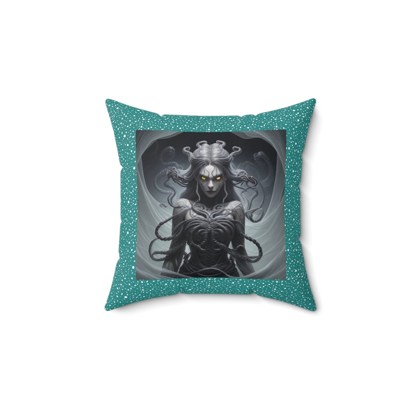 Medusa Pillowcase, Mythical Living Room Decor, Medusa Square Pillow Cover, Greek Mythology Pillowcase, Housewarming Gift, Greek Mythology Pillowcase, Polyester Square Pillow