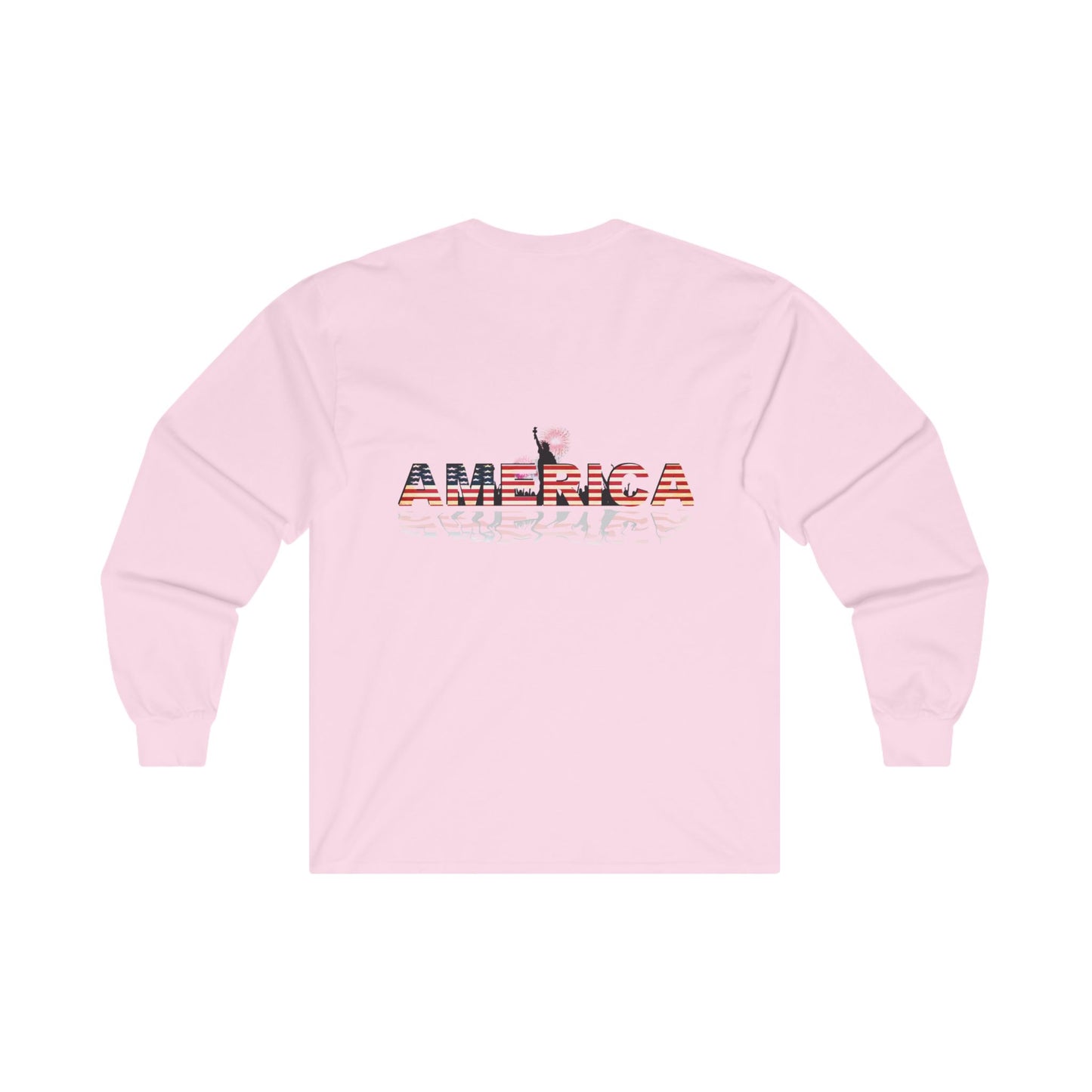 Patriotic long-sleeve, Army support shirt, patriotic design, Statue of Liberty shirt, America shirt, military pride clothing, patriotic apparel, freedom tee, USA long-sleeve,