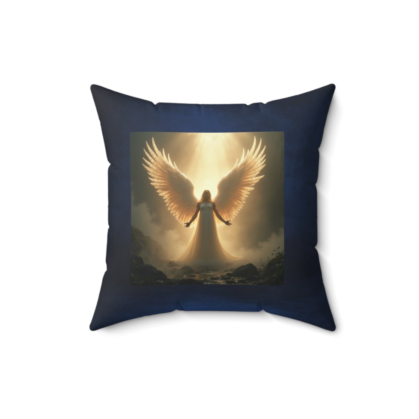 Beautiful Angel Pillow, Angelic Square Pillow, Spiritual Home Decor, Divine Angel Pillow, Peaceful Accent Pillow, Religious gift, Christmas Gift.