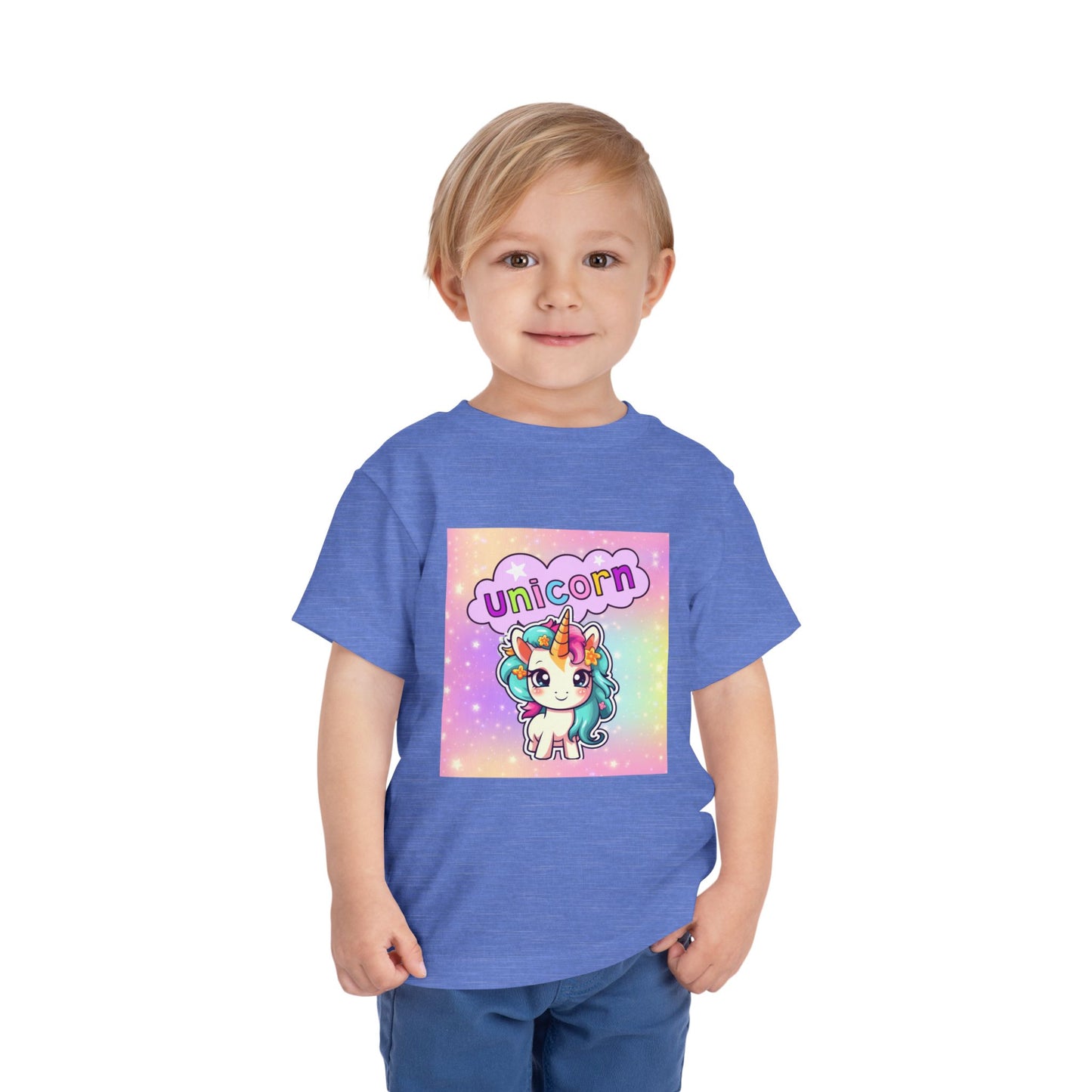 Toddler Unicorn T-Shirt Baby, Unicorn Kids Tee Rainbow Background, Shirt for Toddlers, Cute Toddler Unicorn Clothing, Magical Unicorn Toddler Apparel.