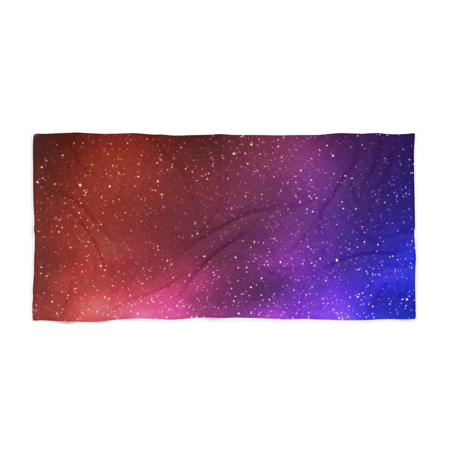 Galaxy Beach Towel, Red and Purple Beach Towel, Cosmic Night Sky Towel, Galaxy Inspired Towel, Space-Themed Beach Towel.