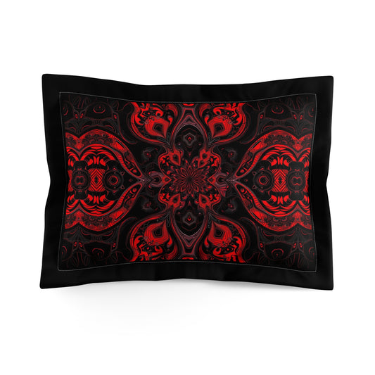 #RedAndBlackPillowsham #BoldBedding #ElegantPillowSham #LuxuryPillowcase #ModernBedding #ChicPillowSham #BoldHomeDecor #BlackAndRedDecor #StandardPillowSham #SophisticatedBedding, Microfiber Pillow Sham