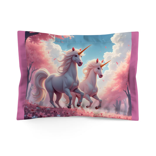 Unicorn Pillow Sham, Child’s Bedroom Decor, Whimsical Unicorn Bedding, Kids Bedroom Throw Pillow, Dreamy Unicorn Design, Magical Unicorn Pillow, Microfiber Pillow Sham