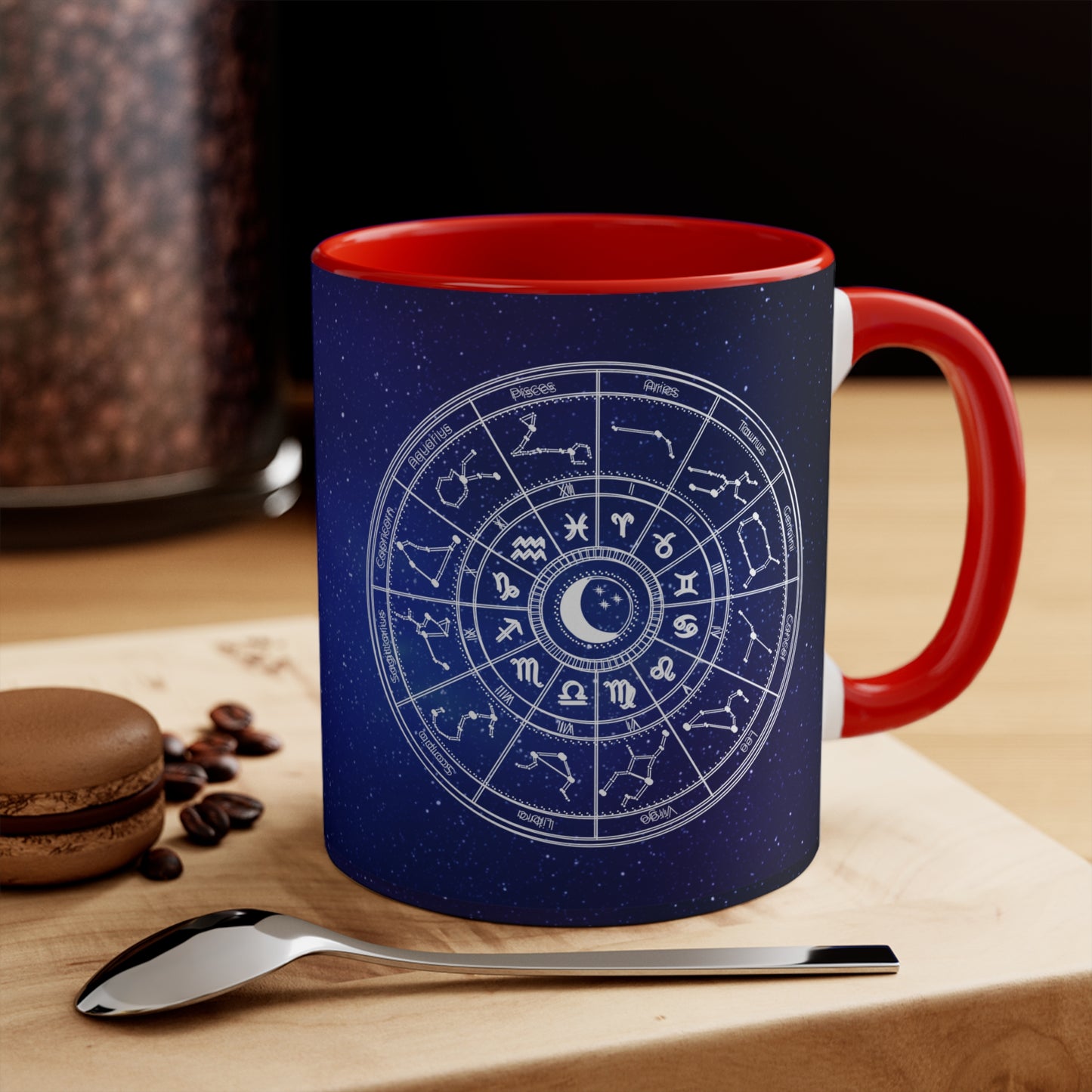 Astrology Coffee Mug, Star Chart Mug, Blue Night Sky Ceramic Mug, Zodiac Birth Chart Mug, Celestial-Themed Coffee Mug, Accent Mugs.