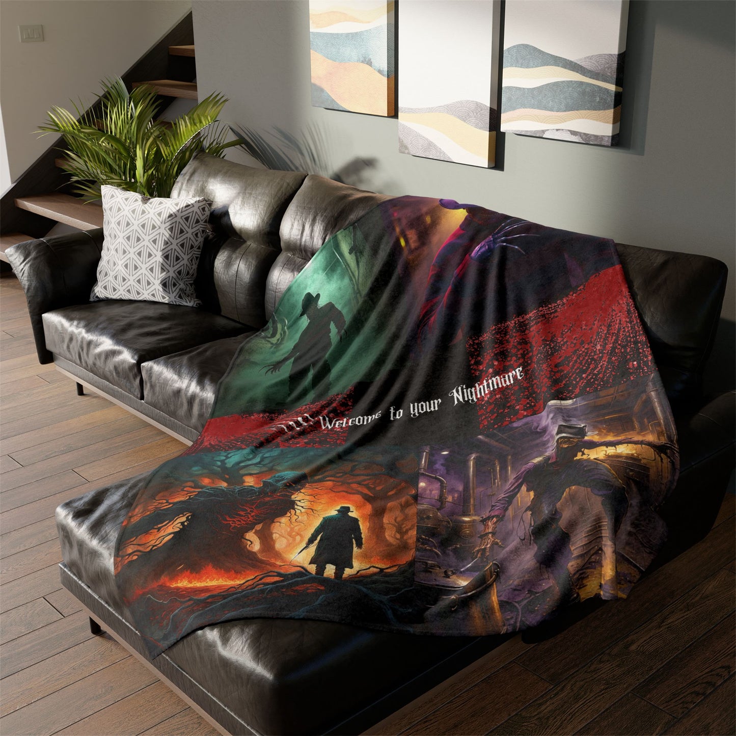 Freddy Krueger Blanket, Horror Movie Blanket, Freddy Polyester Blanket, Cozy Horror Blanket, Nightmare on Elm Street Blanket, Halloween Horror Blanket, Freddy Krueger Decor Blanket. Polyester Blanket