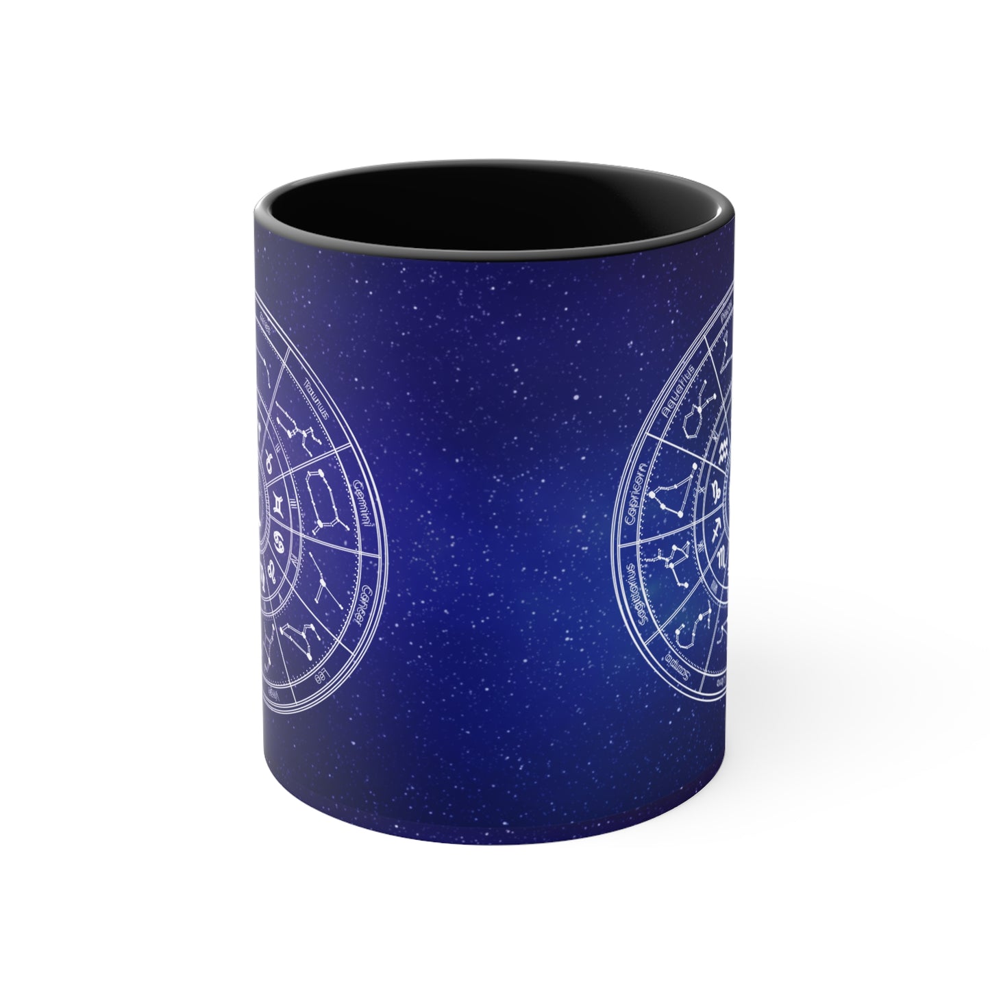 Astrology Coffee Mug, Star Chart Mug, Blue Night Sky Ceramic Mug, Zodiac Birth Chart Mug, Celestial-Themed Coffee Mug, Accent Mugs.