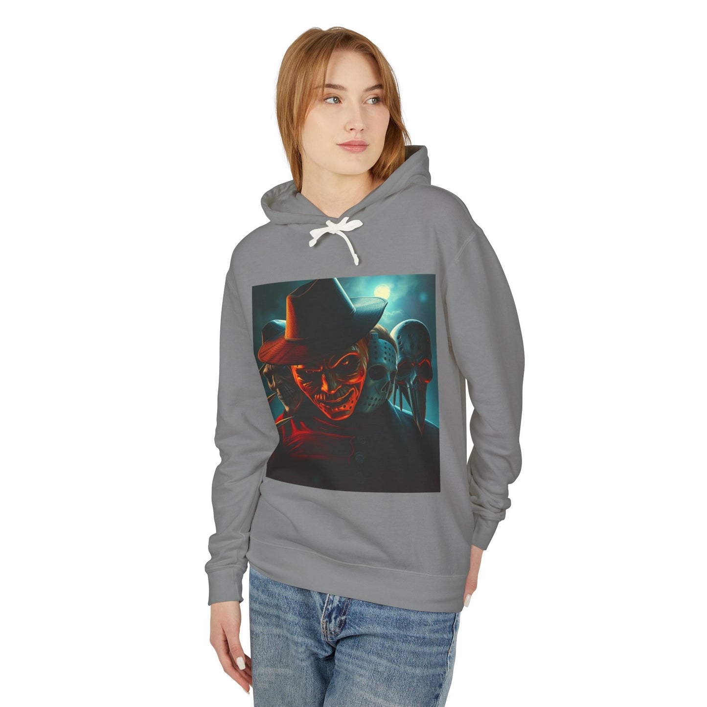 Freddy Krueger Hoodie, Horror Movie Hoodie, Classic Horror Apparel, Jason Voorhees Hoodie, Lightweight Hooded Sweatshirt, Scary Movie Hoodie, Halloween Hoodie, Nightmare on Elm Street Clothing.