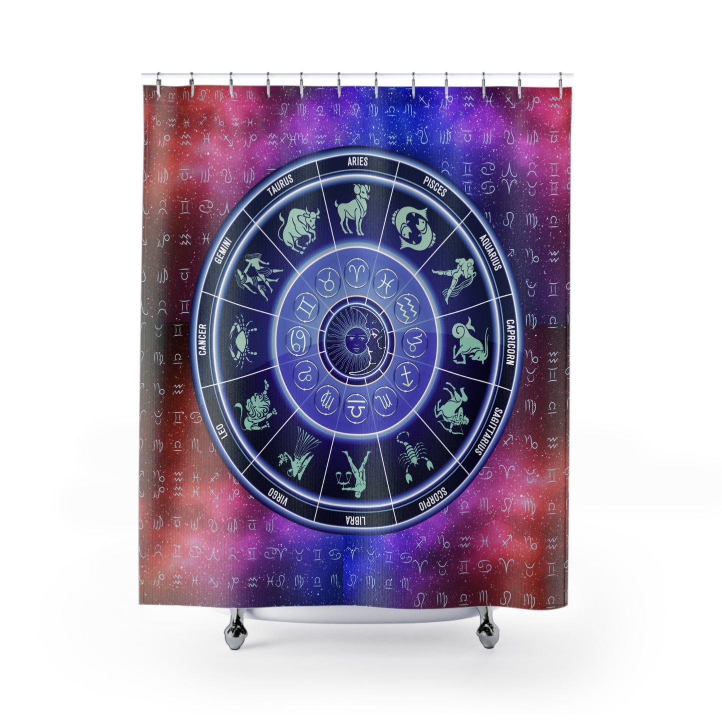 Birth Signs Shower Curtain, Zodiac Shower Curtain, Astrology Bathroom Decor, Celestial Shower Curtain, Birth Signs Bathroom, Accessories Astrology-Inspired.