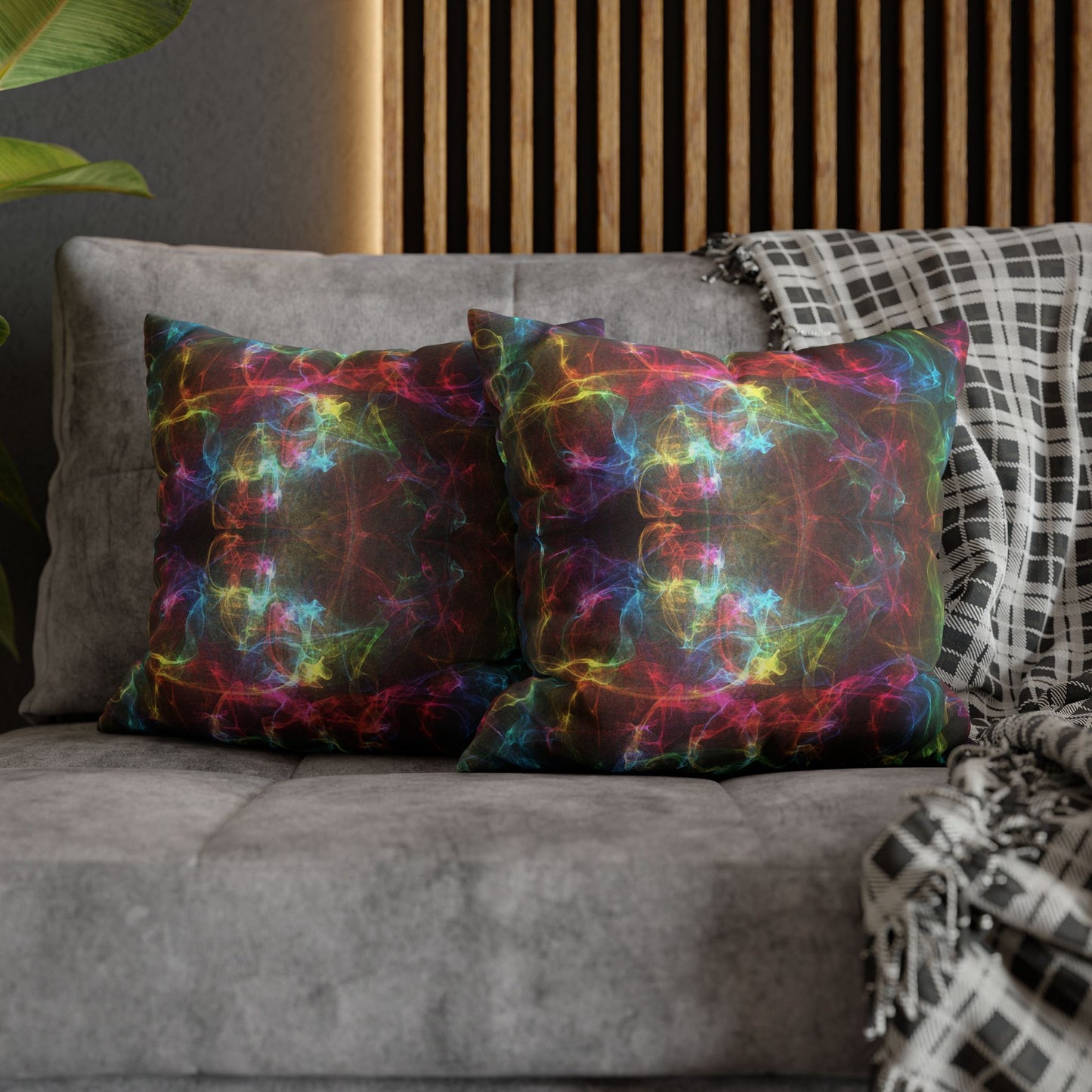 Rainbow Pillows, Rainbow Design Pillows, Black and Rainbow Pillowcases, Colorful Throw Pillows, Rainbow Decorative pillows, Rainbow lovers' gift,