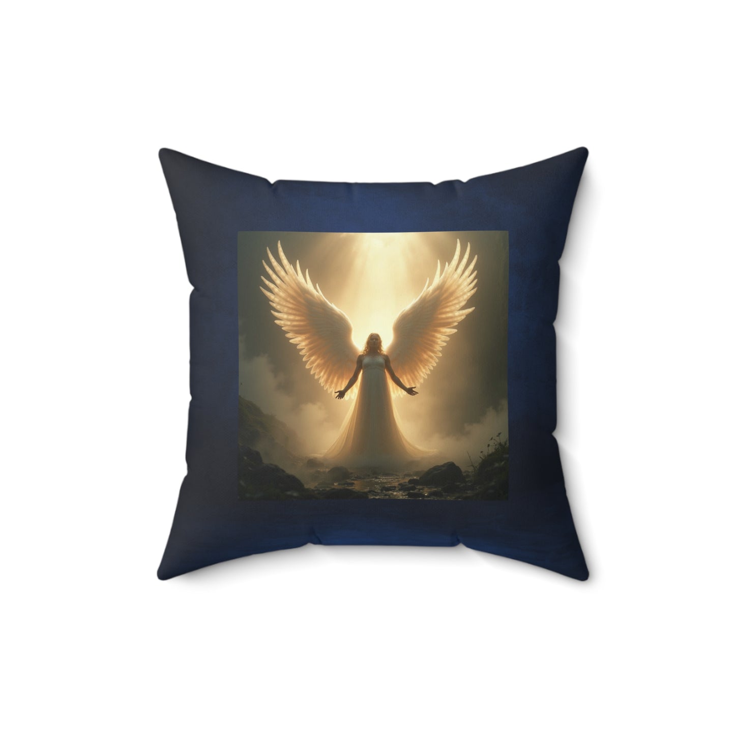 Beautiful Angel Pillow, Angelic Square Pillow, Spiritual Home Decor, Divine Angel Pillow, Peaceful Accent Pillow, Religious gift, Christmas Gift.