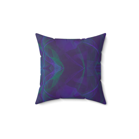 Dark Blue Purple Green Swirl Pillow, Abstract Swirl Decor Pillow, Vibrant Colorful Square Pillow, Modern Art Pillow, Bold Color Accent Pillow.