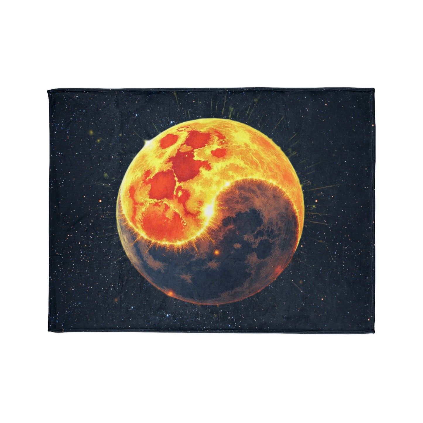 Sun and Moon Blanket, Yin and Yang Blanket, Moon Blanket, Sun blanket, Starry Blanket, Lover of Space Gift, Sun and Moon Lover blanket Gift, Soft Polyester Blanket