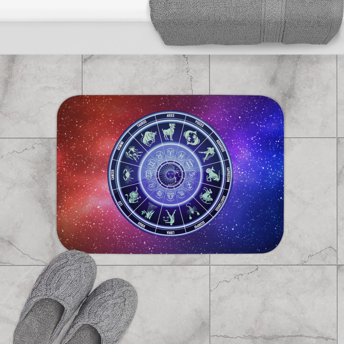 Birth Signs Bathmat, Zodiac Bathmat, Astrology Bathroom Decor, Celestial Bathroom Mat, Personalized Zodiac Bathmat, Birth Signs Bathroom, Accessories Soft Absorbent Bathmat, Zodiac Sign Bathmat.