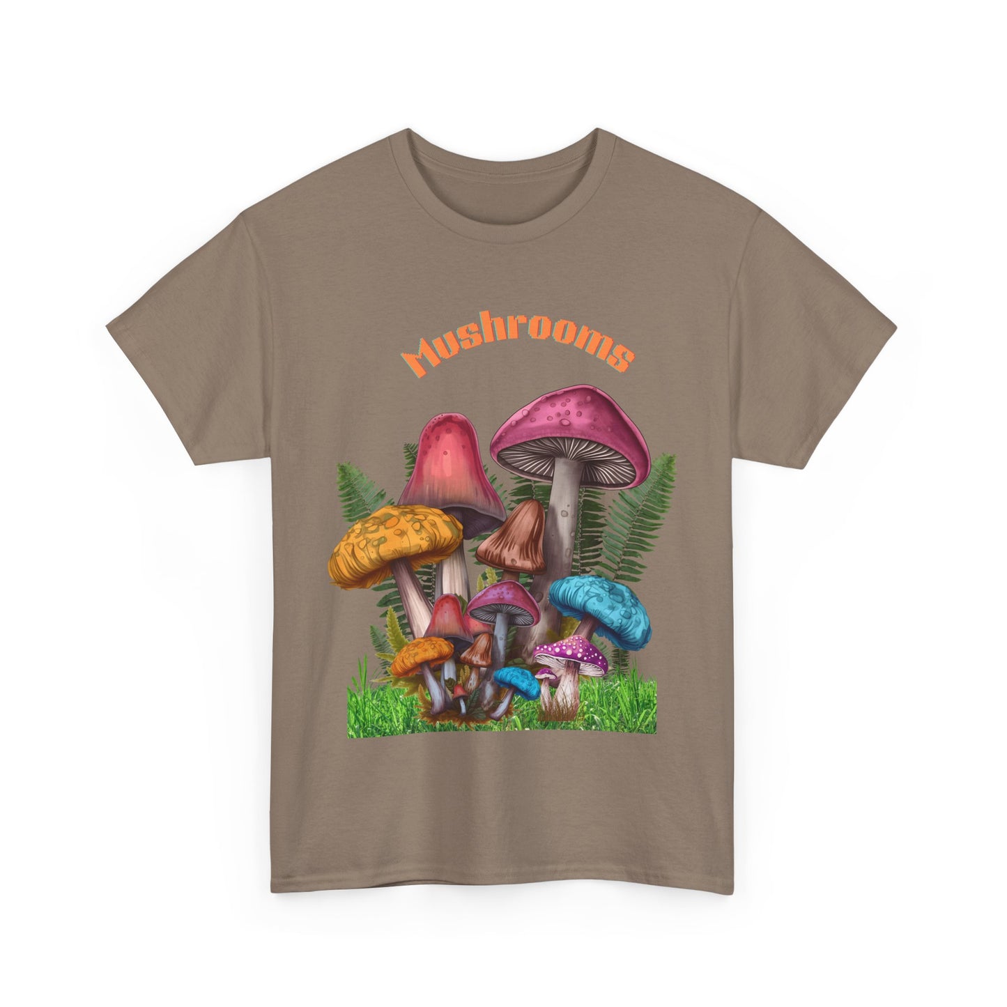 Trippy Mushroom 70s Design Tee, Psychedelic Mushroom Tee, Art Colorful Retro Mushroom T shirt, 70s Themed Nature Tee Design, Hippie Style Mushroom Print Tee, Gift for Mushroom Lovers.