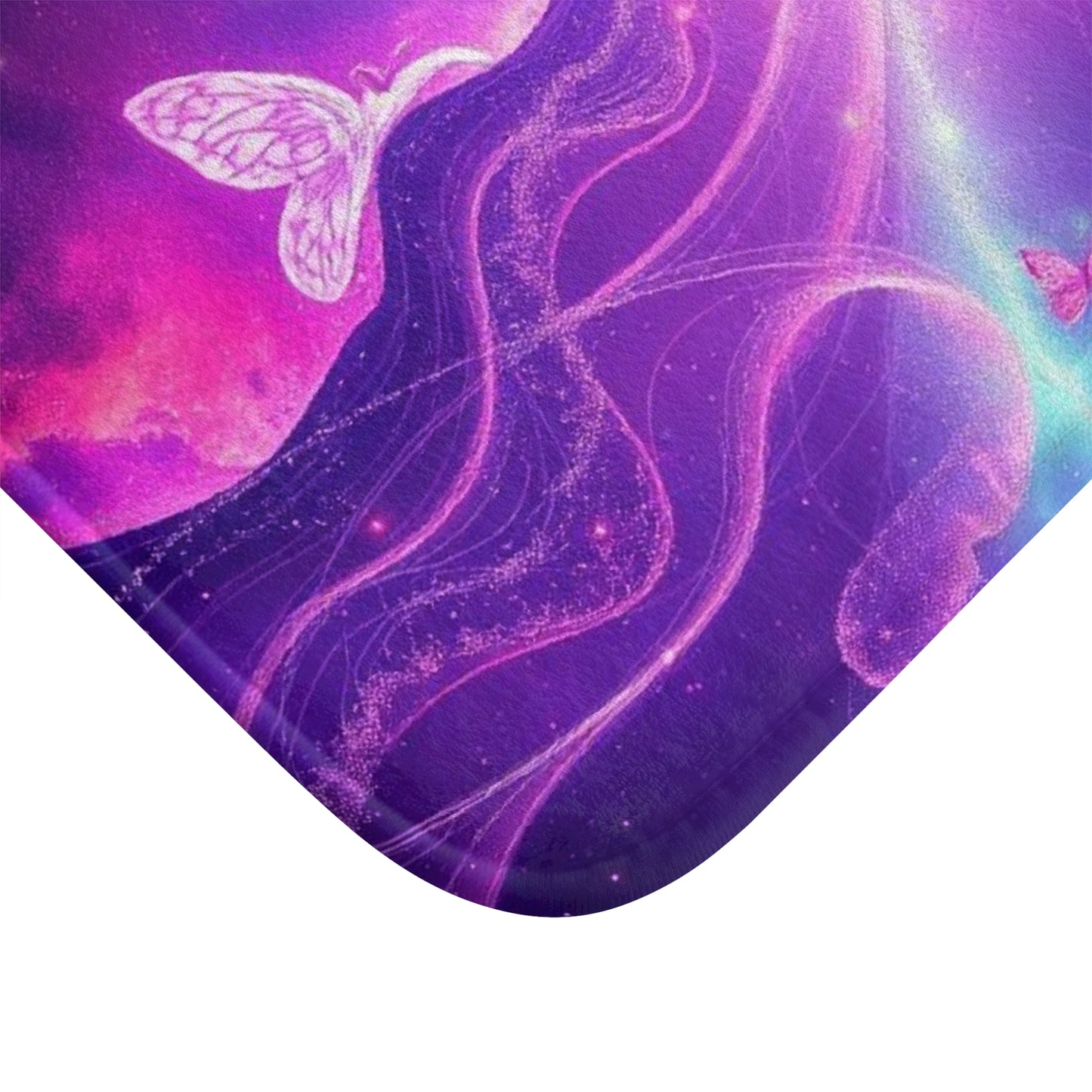 #ButterflyBathmat #GalaxyBathmat #CosmicBathroom #MysticalBathmat #GalaxyAndButterflies #WhimsicalBathroomDecor #SpaceThemeBathmat #ButterflyGalaxyDesign, Bathmat