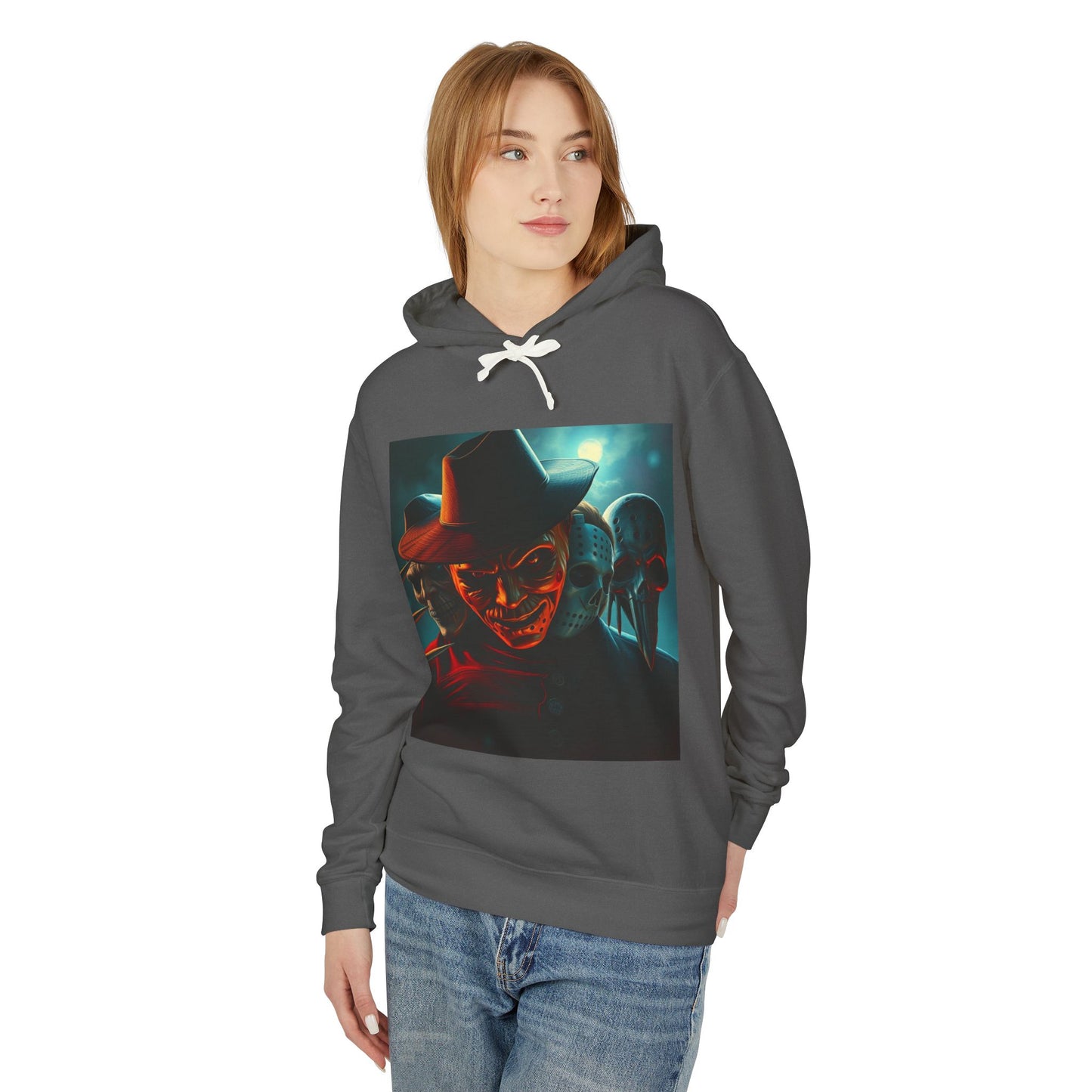 Freddy Krueger Hoodie, Horror Movie Hoodie, Classic Horror Apparel, Jason Voorhees Hoodie, Lightweight Hooded Sweatshirt, Scary Movie Hoodie, Halloween Hoodie, Nightmare on Elm Street Clothing.