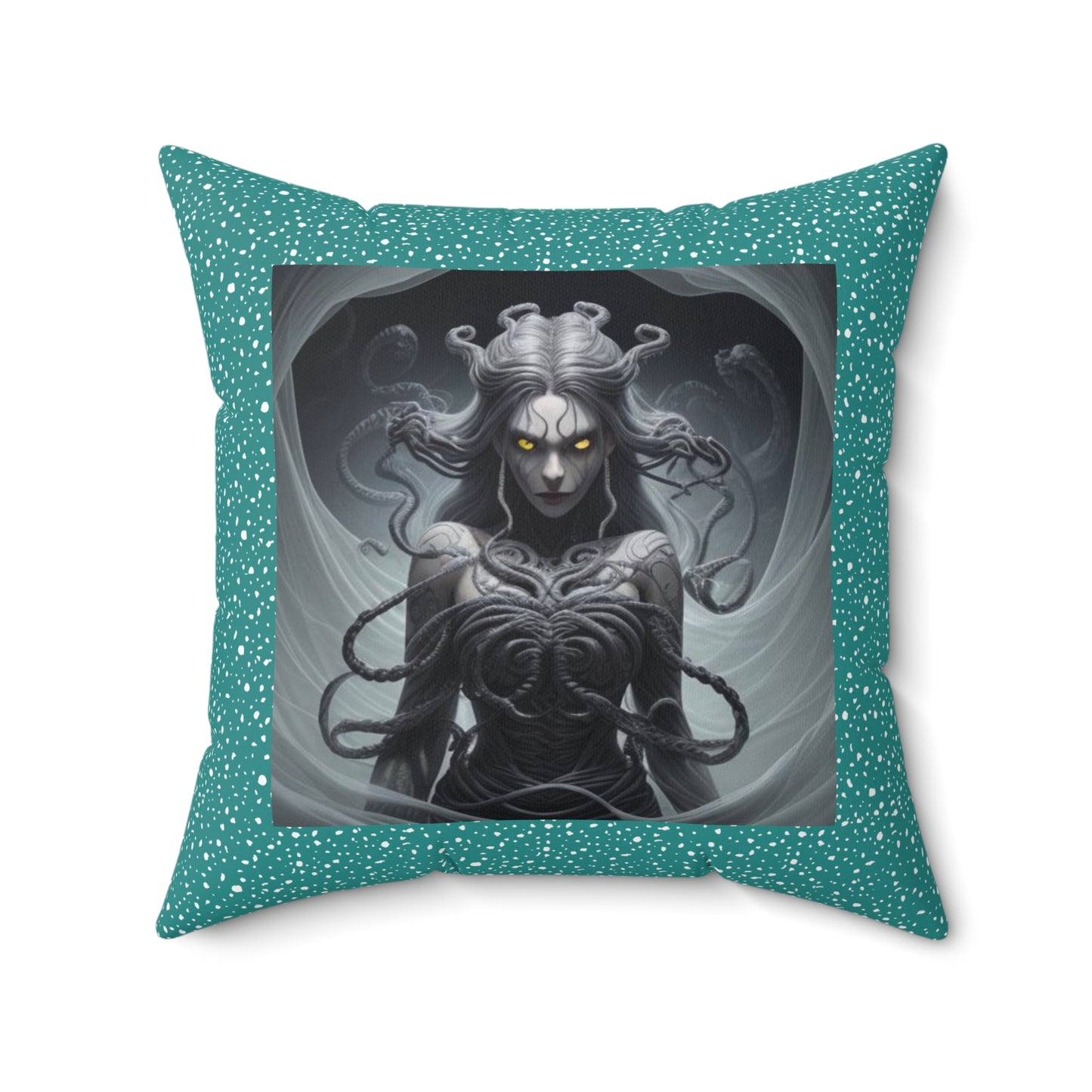 Medusa Pillowcase, Mythical Living Room Decor, Medusa Square Pillow Cover, Greek Mythology Pillowcase, Housewarming Gift, Greek Mythology Pillowcase, Polyester Square Pillow